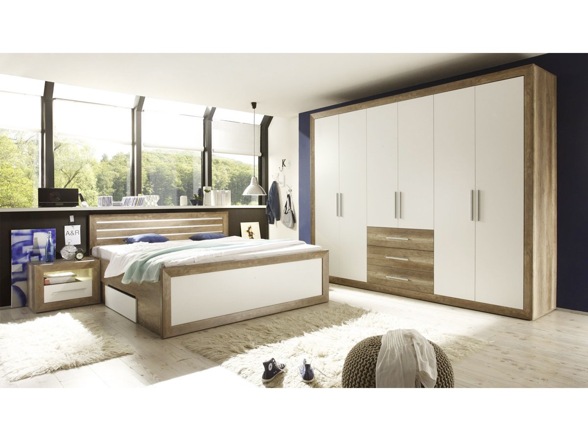 Kleiderschrank Monument Oak - weiß 289 cm - FERNANDO