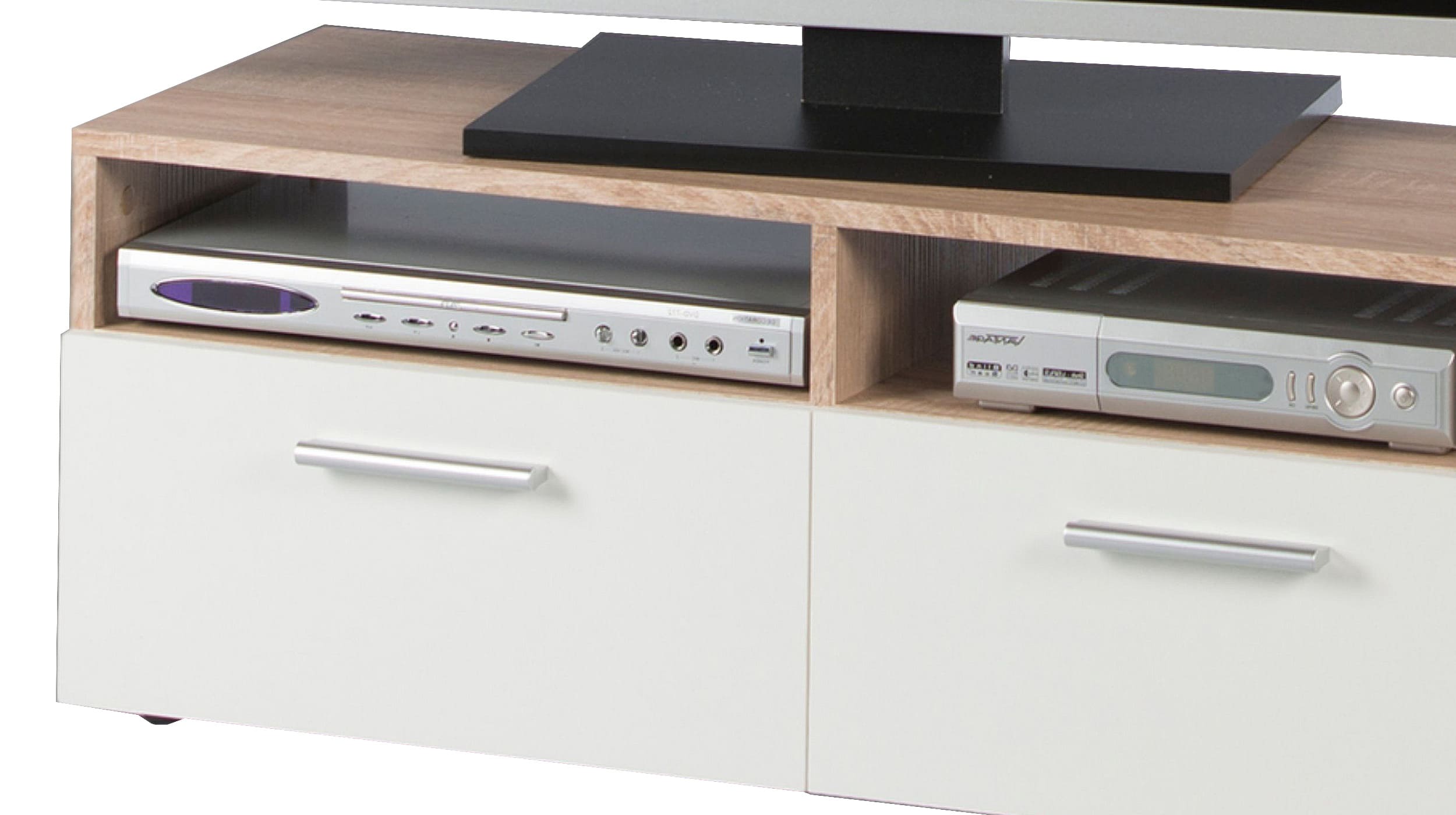 TV-Lowboard Artisan Eiche - weiß - 95 cm - RANA