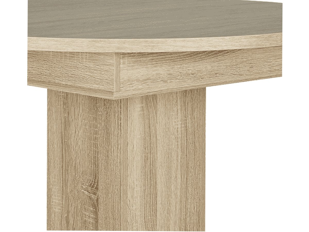 Esstisch rund 100 - 140 cm ausziehbar Sonoma Eiche - LEO