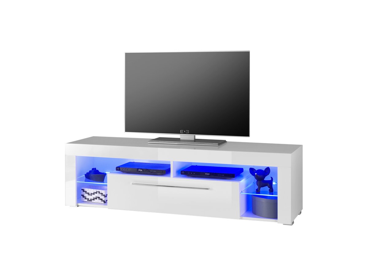 TV - Lowboard weiß hochglanz 153 cm TV - Board - GOAL TV - Lowboard weiß hochglanz 153 cm TV - Board - GOAL