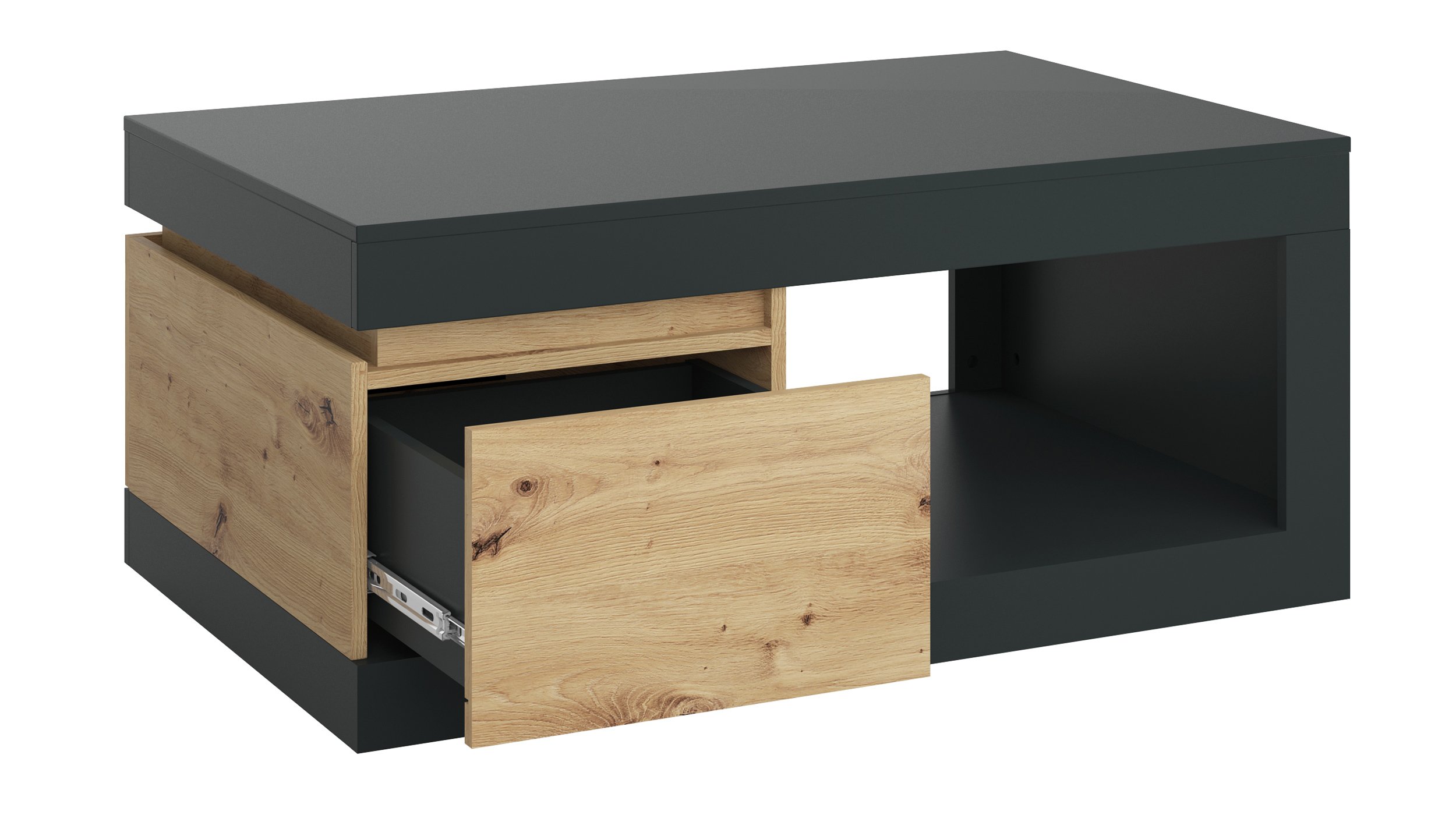 Couchtisch Artisan Eiche - grau 110 x 70 cm - LUCI