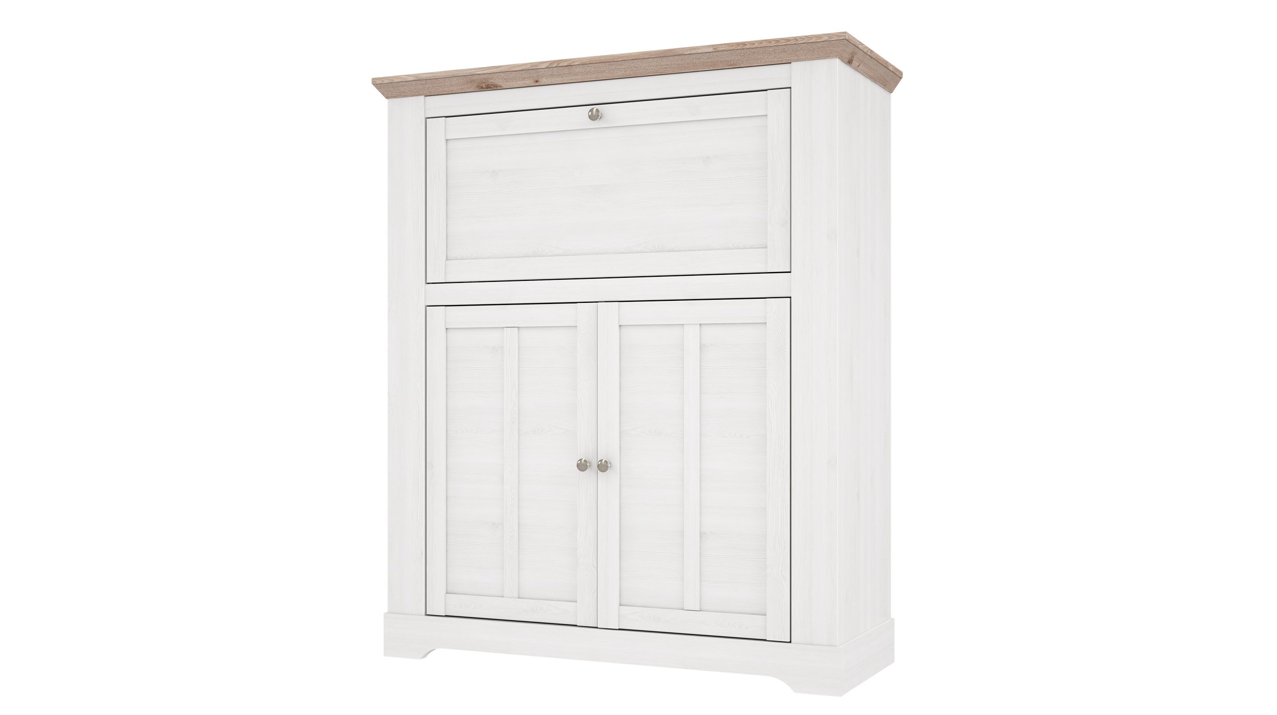 Highboard Schneeeiche - 136 cm mit Türklappe - ILOPPA Highboard Schneeeiche - 136 cm mit Türklappe - ILOPPA