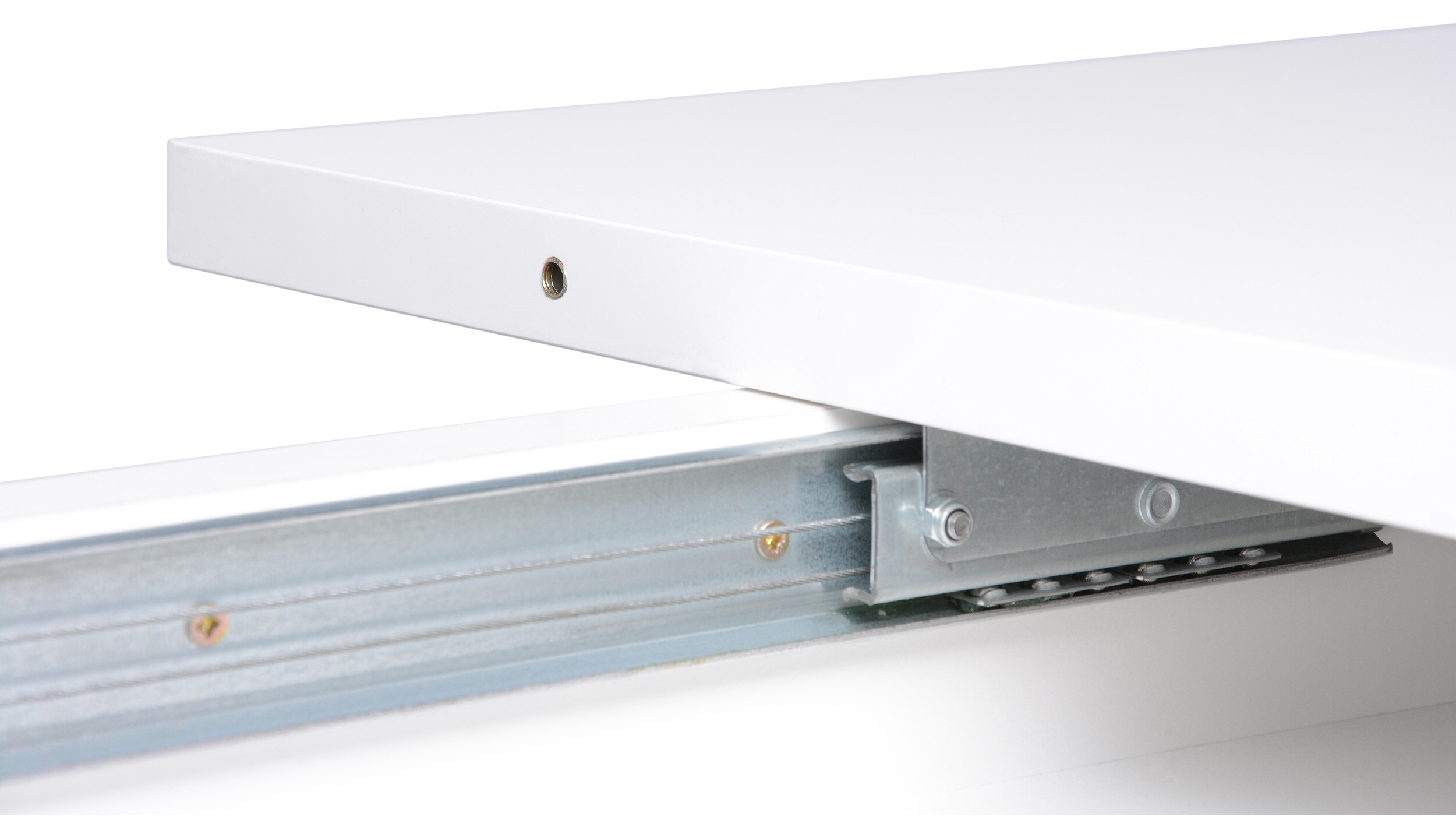 Säulentisch 160 - 200 cm weiß - ausziehbar - MANTOVA