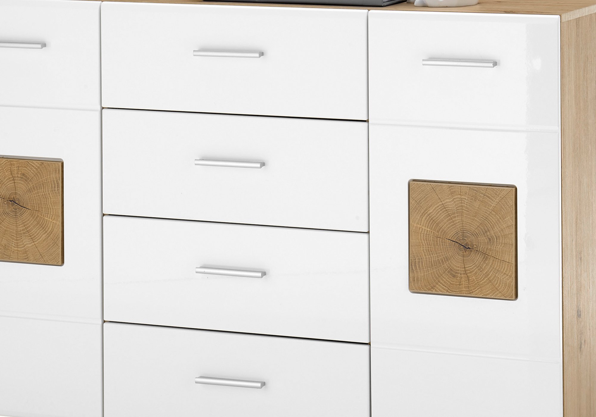 Sideboard weiß hochglanz 140 cm - 2-türig - GEORGIA