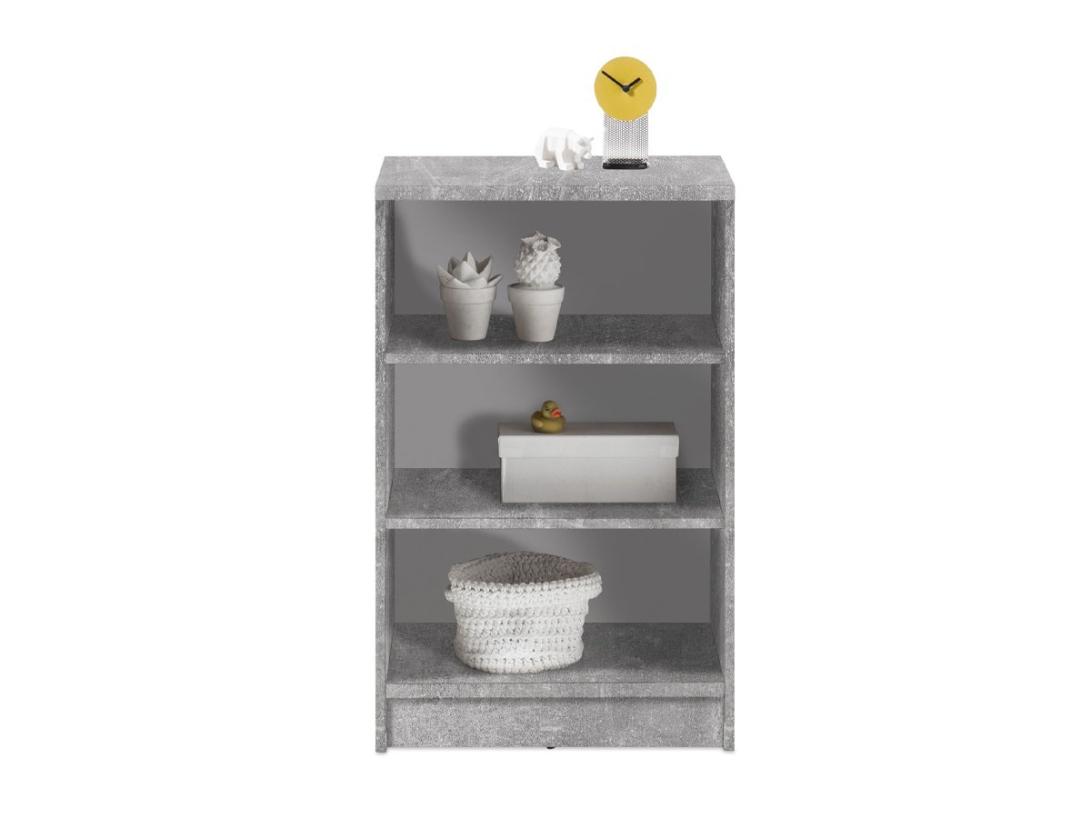 Bücherregal Standregal Betonoptik - weiß 54 x 86 cm - 2 Einlegeböden - OPTIMUS Bücherregal Standregal Betonoptik - weiß 54 x 86 cm - 2 Einlegeböden - OPTIMUS
