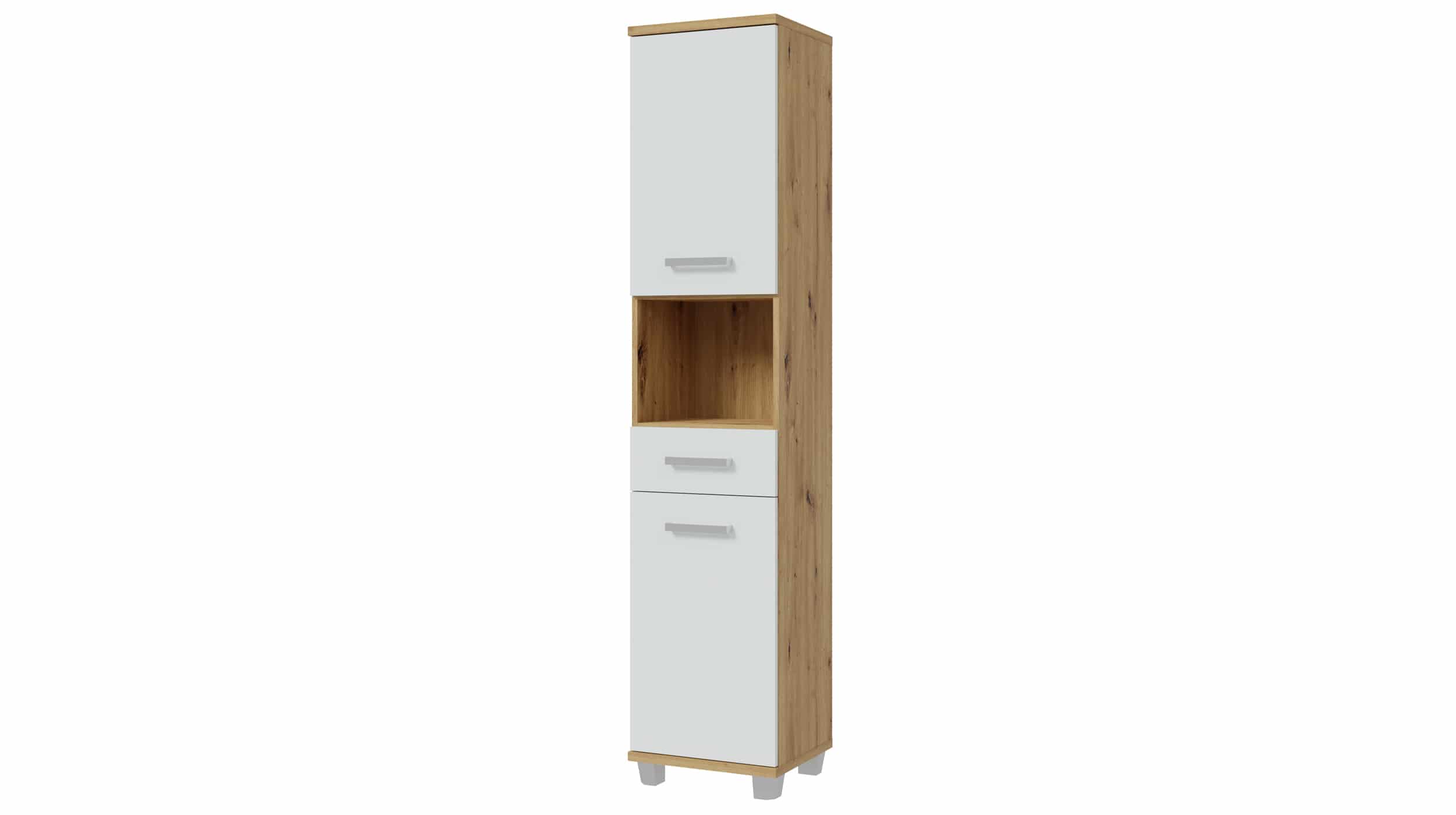 Bad Hochschrank lichtgrau - Artisan Eiche 187 cm - VERIS Bad Hochschrank lichtgrau - Artisan Eiche 187 cm - VERIS