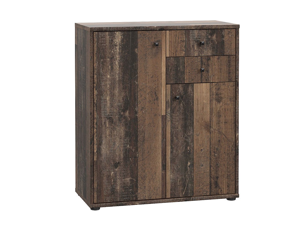 Kommode Old Wood 74 cm 2-türig mit 2 Schubladen - TEMPRA Kommode Old Wood 74 cm 2-türig mit 2 Schubladen - TEMPRA