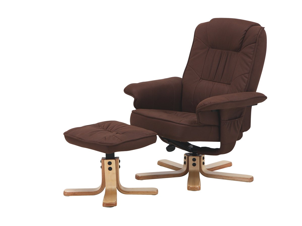 Relaxsessel braun Microfaserbezug - Hocker - FRACO Relaxsessel braun Microfaserbezug - Hocker - FRACO