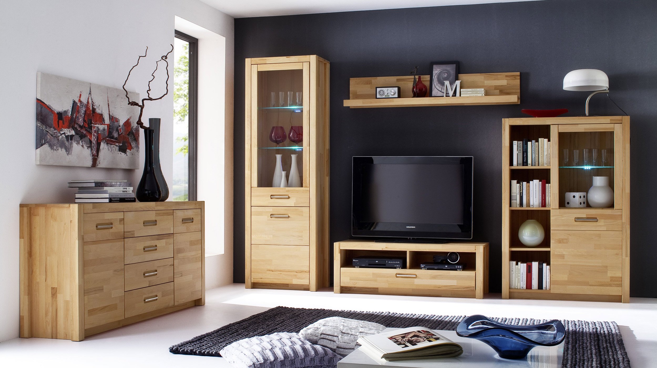 Wandboard Kernbuche massiv 150 cm - FENJA