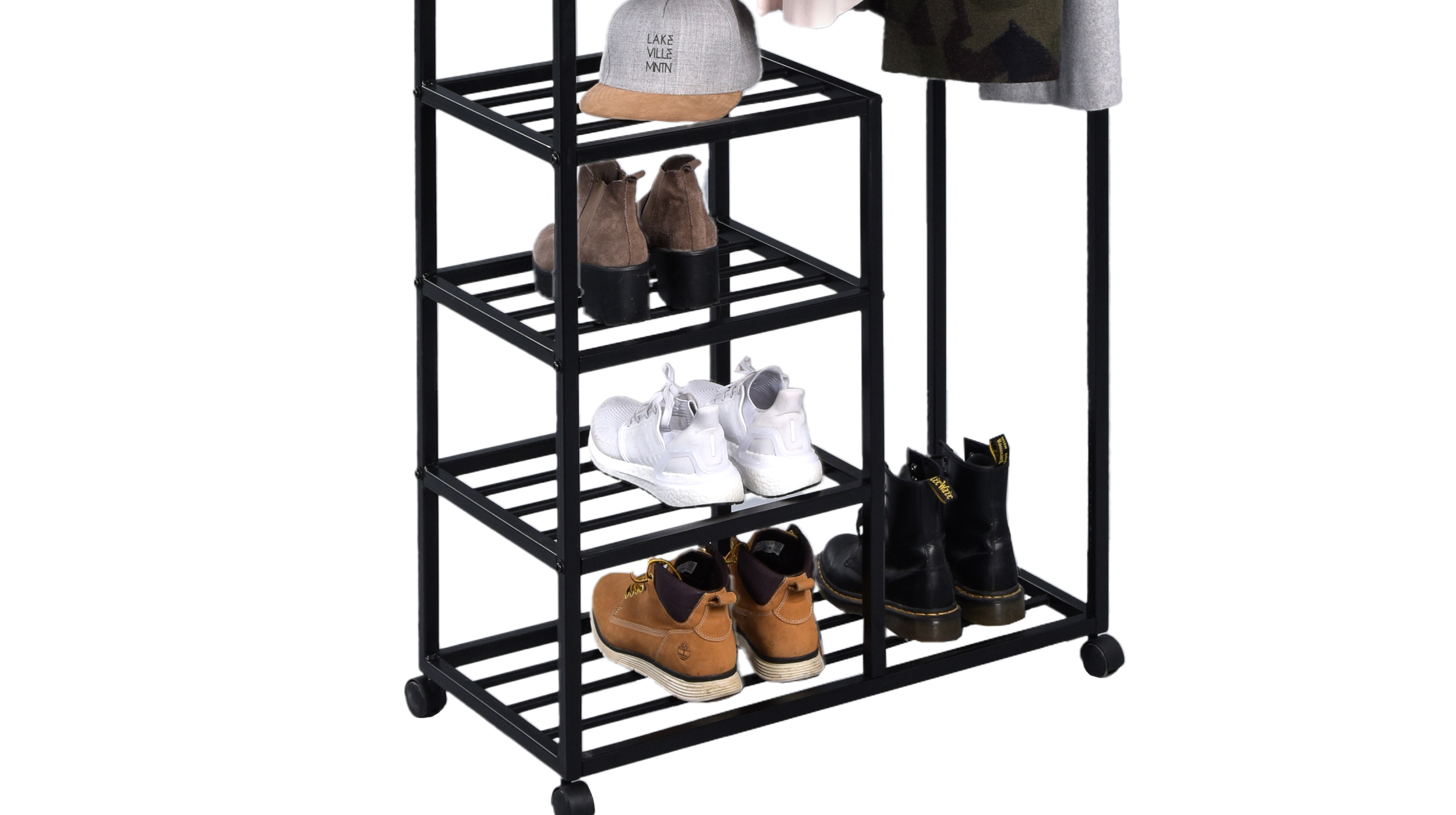Kleiderständer Kleiderwagen schwarz 75 cm Metall - ANDORRA