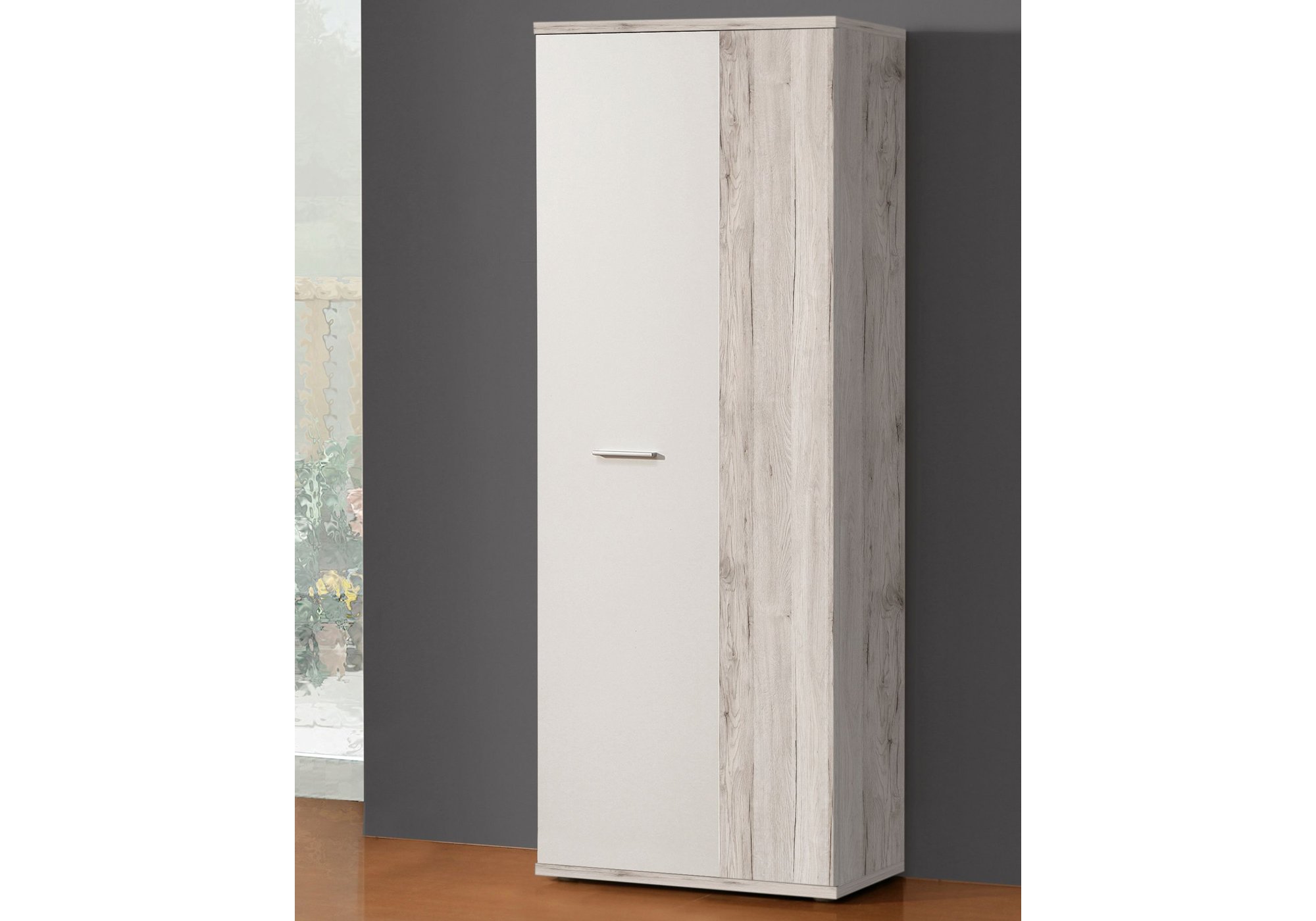 Mehrzweckschrank Sandeiche - weiß 69 x 179 cm - NET