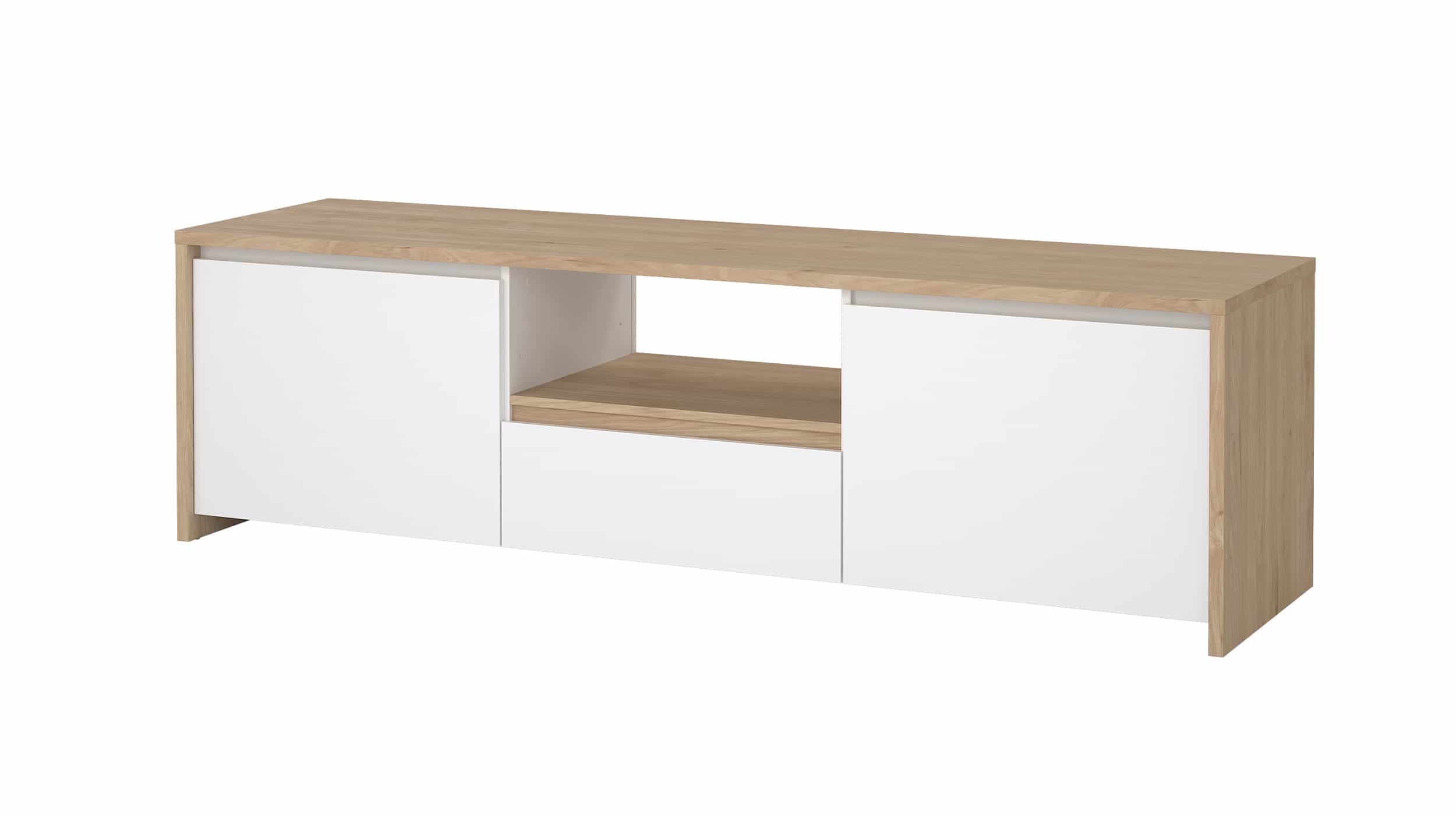 TV-Lowboard weiß hochglanz - Jackson Hickory - 179 cm - NEXT TV-Lowboard weiß hochglanz - Jackson Hickory - 179 cm - NEXT