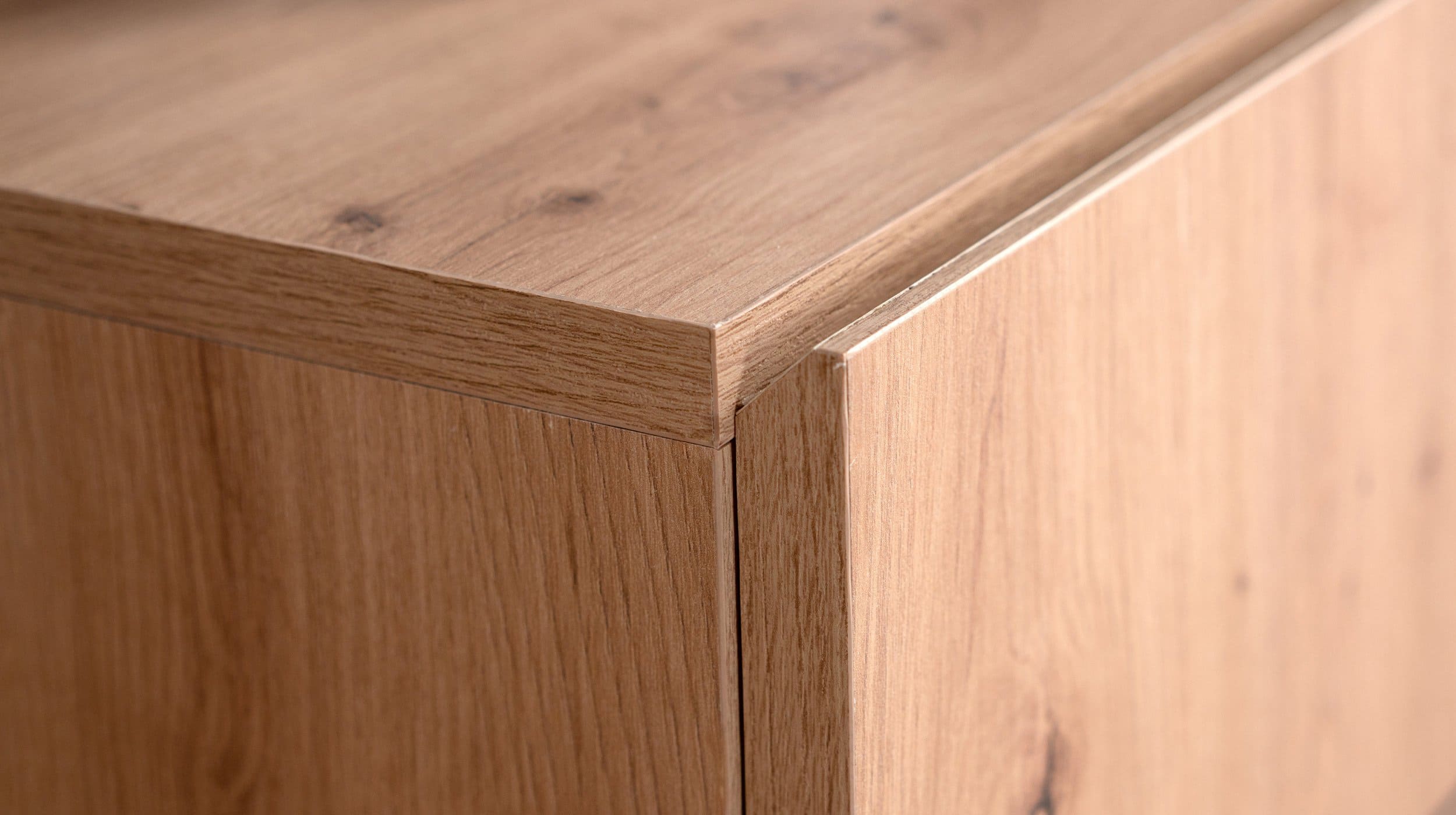 Sideboard Artisan Eiche - schwarz 180 cm 5-türig - NOLA