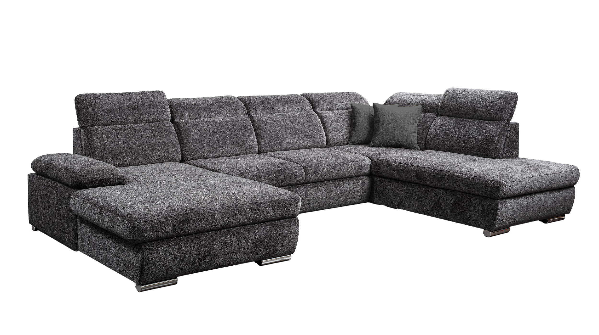 Wohnlandschaft Schlaffunktion anthrazit Bettkasten 359 cm - CORDOBA Wohnlandschaft Schlaffunktion anthrazit Bettkasten 359 cm - CORDOBA