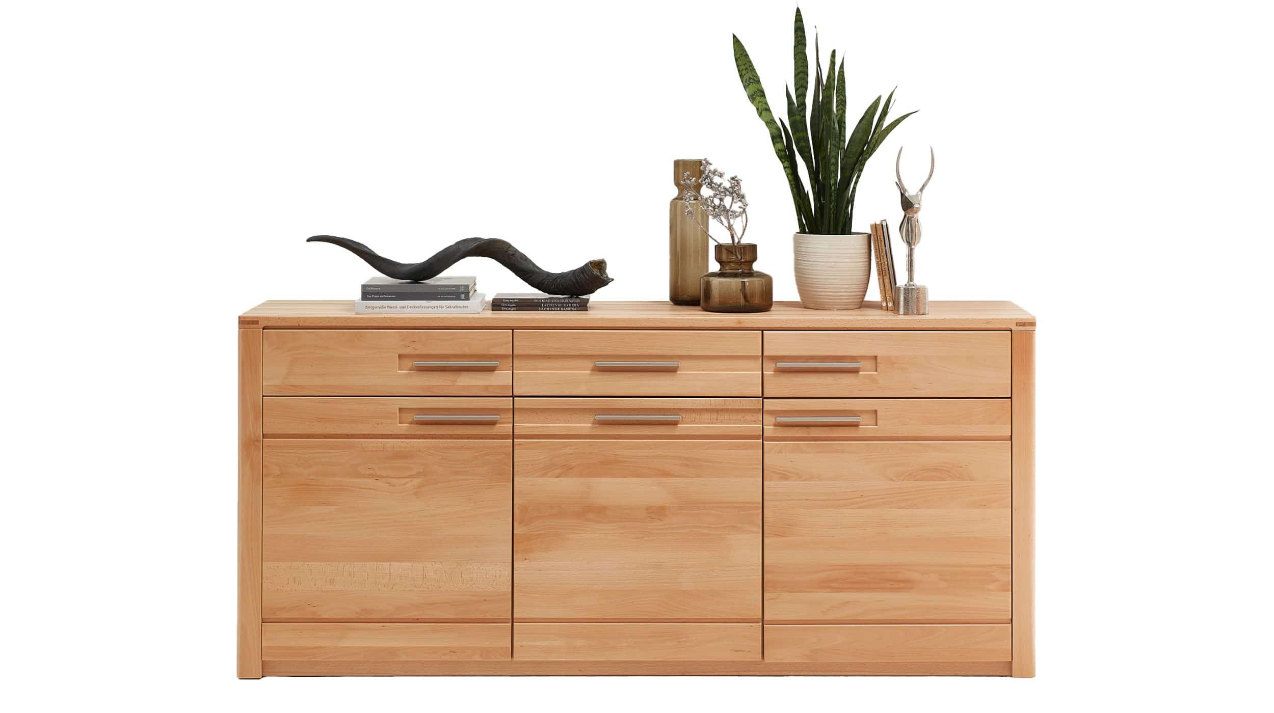 Sideboard mit 3 Schubladen Kernbuche 190 cm - NATURE ONE Sideboard mit 3 Schubladen Kernbuche 190 cm - NATURE ONE