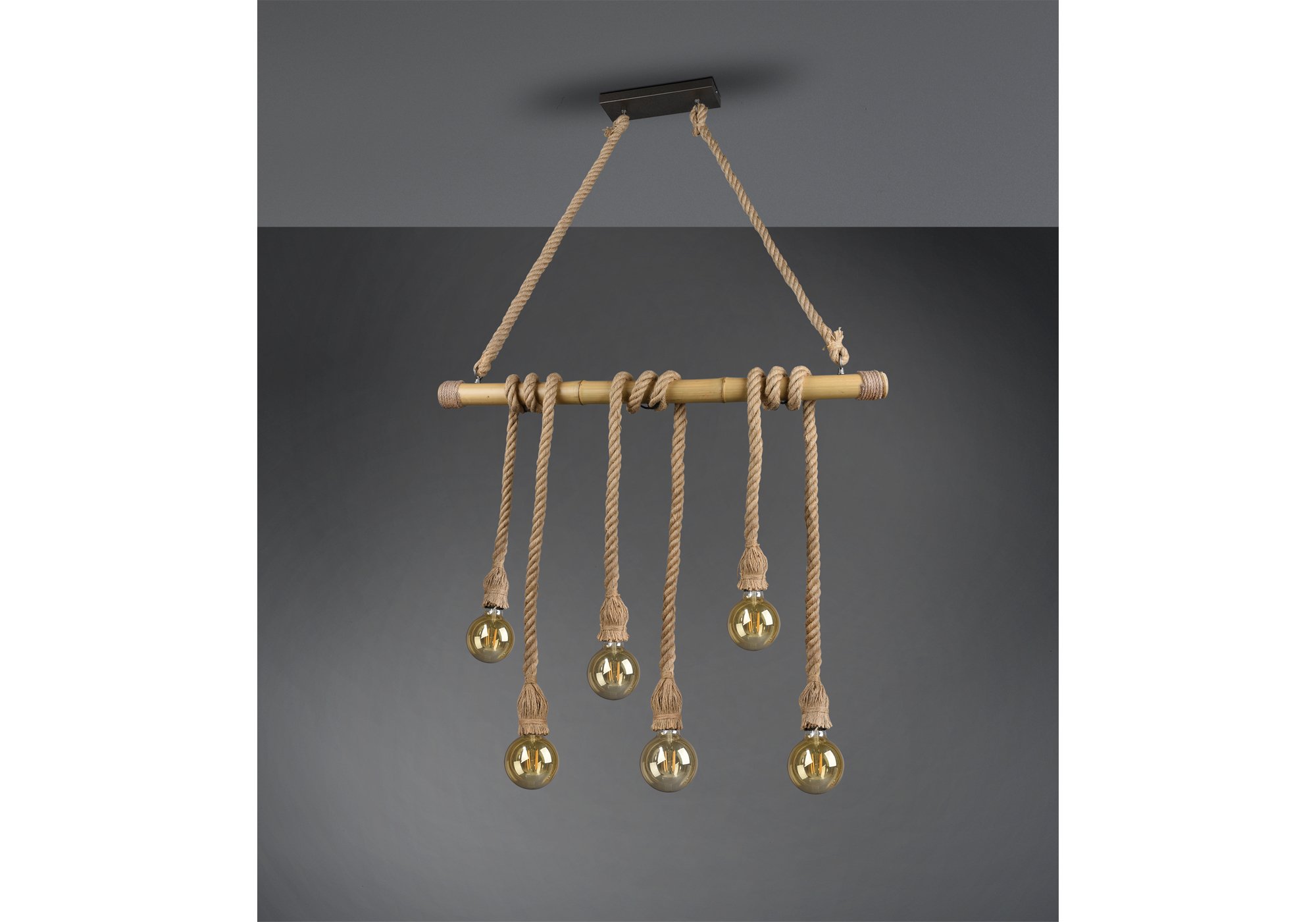Pendelleuchte 100 cm - Bambus Look - WILMA