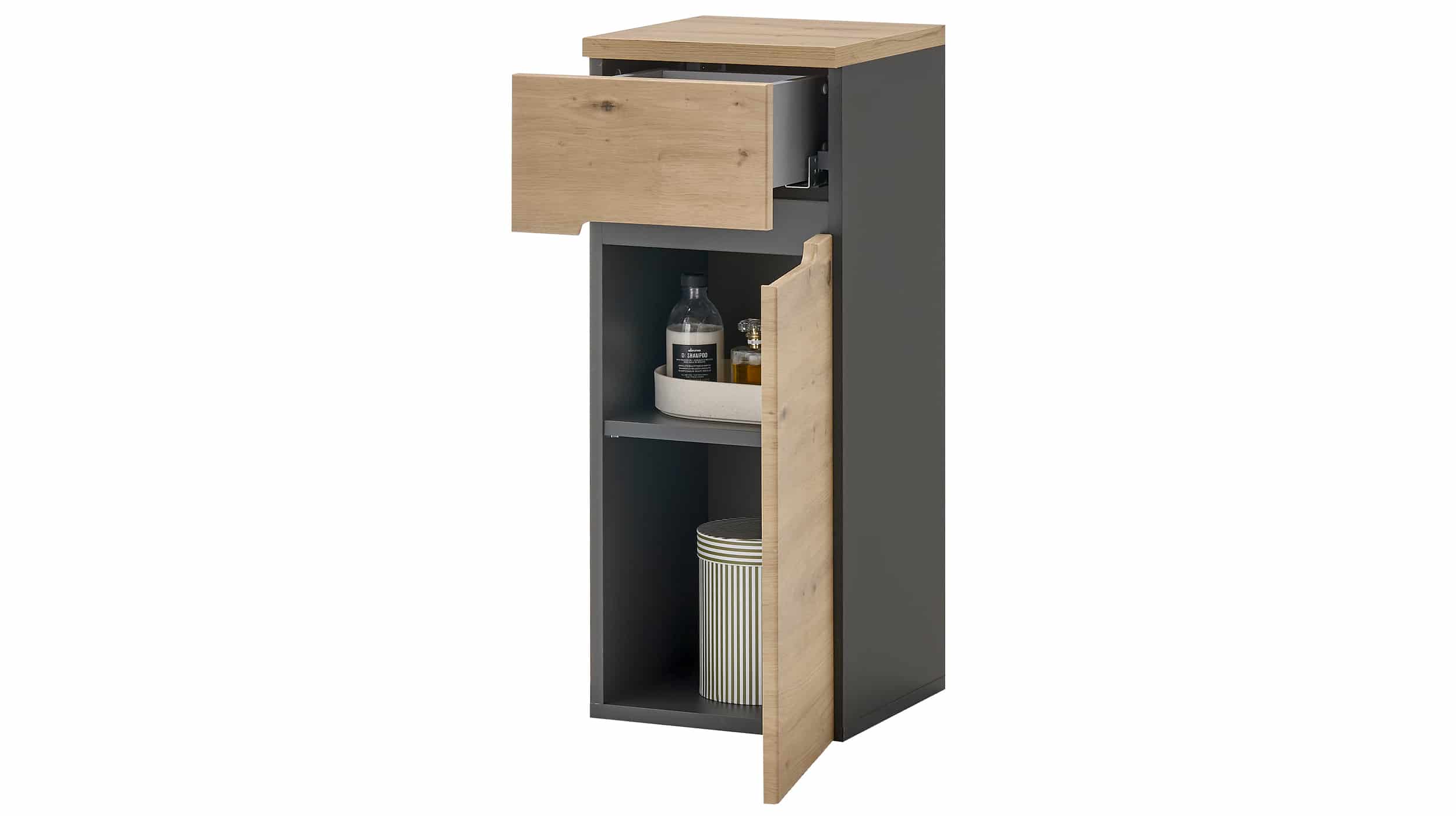 Bad Unterschrank Artisan Eiche - grau 30 cm - MEMPHIS