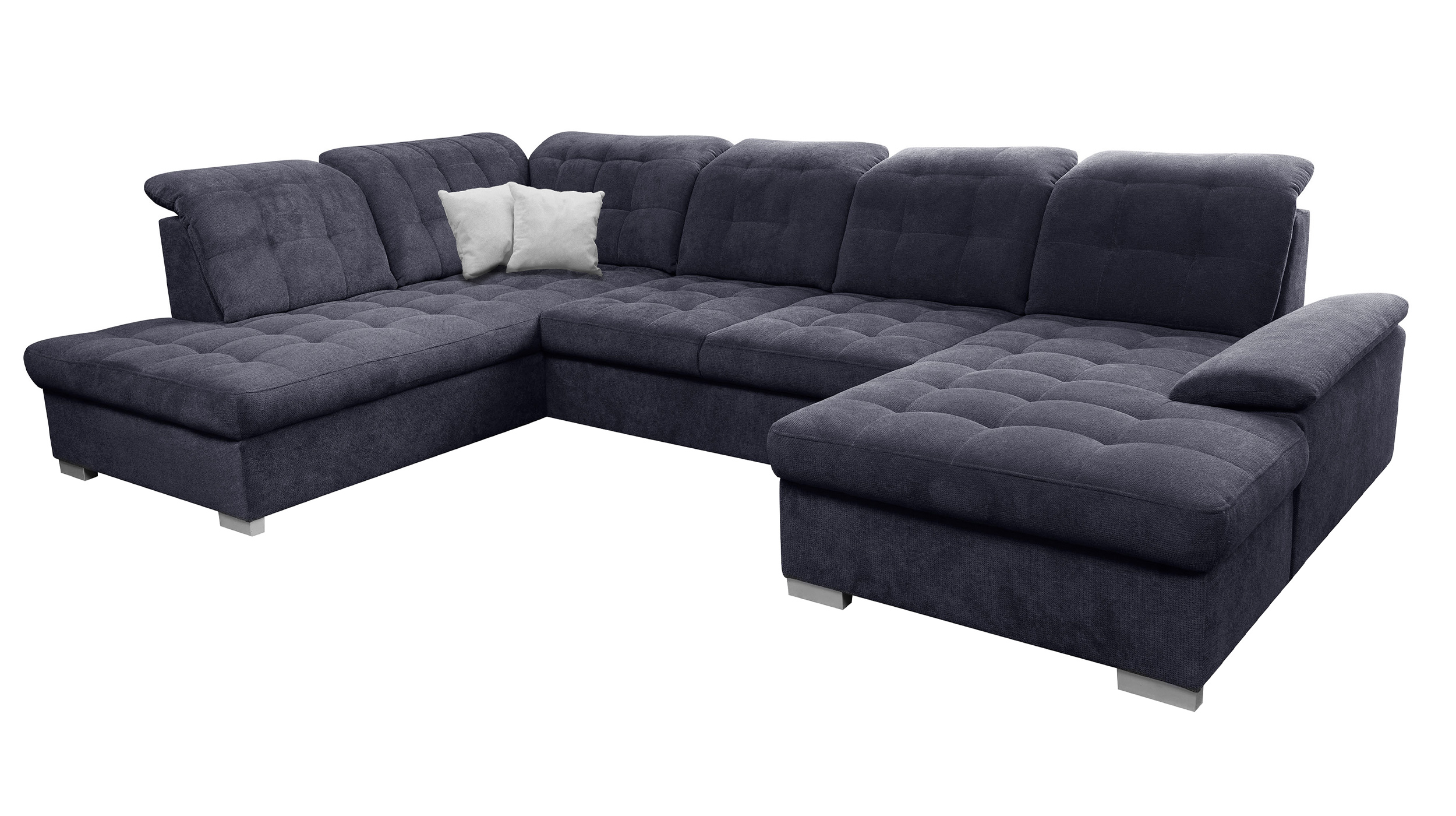Wohnlandschaft Schlaffunktion dunkelblau Bettkasten 343 cm - VIKTOR Wohnlandschaft dunkelblau - 343 cm - Schlaffunktion - VIKTOR