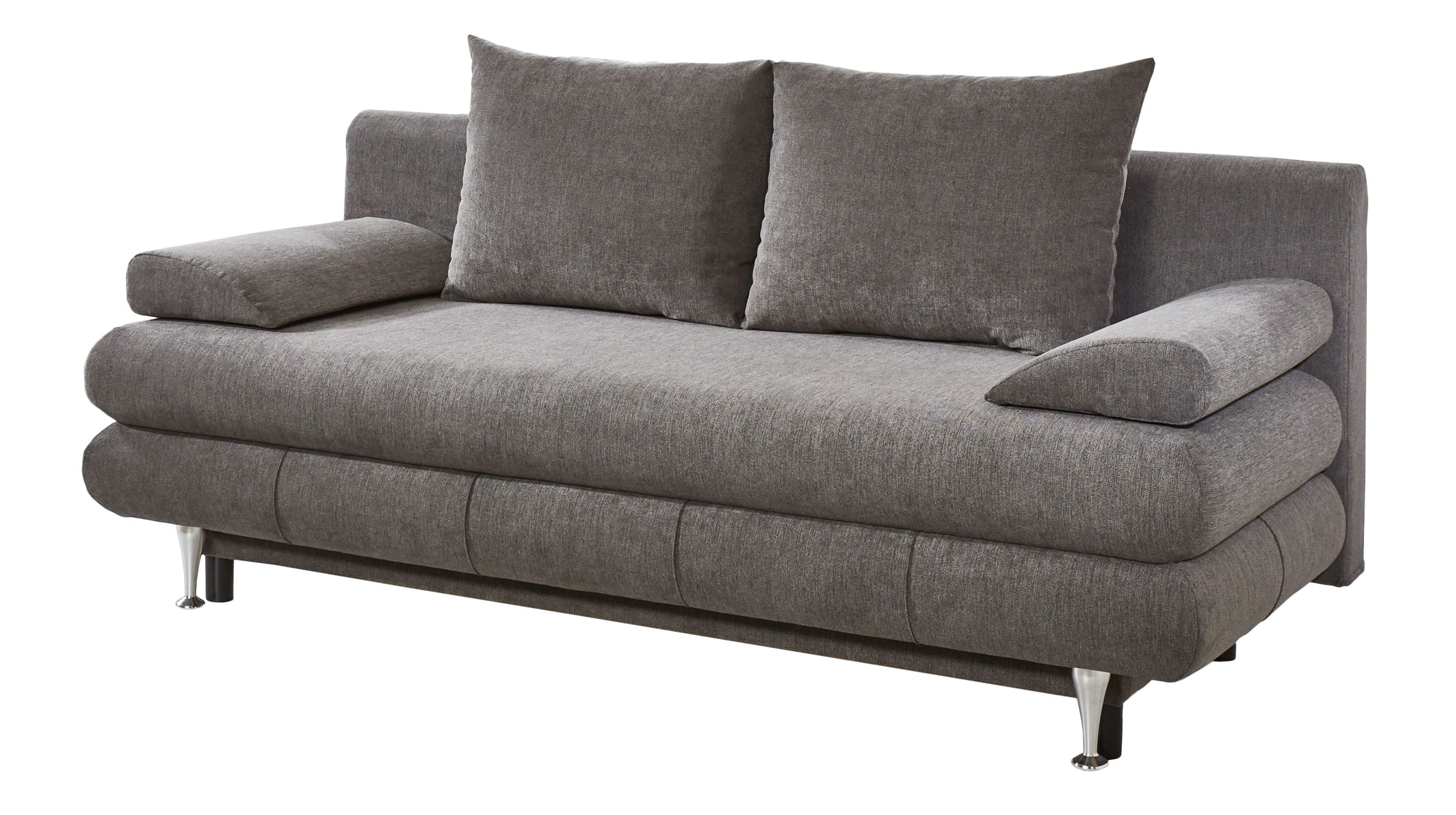 Schlafsofa taupe mit Bettkasten Federkern 196 cm - BENFELD Schlafsofa mit Bettkasten taupe 196 x 92 cm - BENFELD