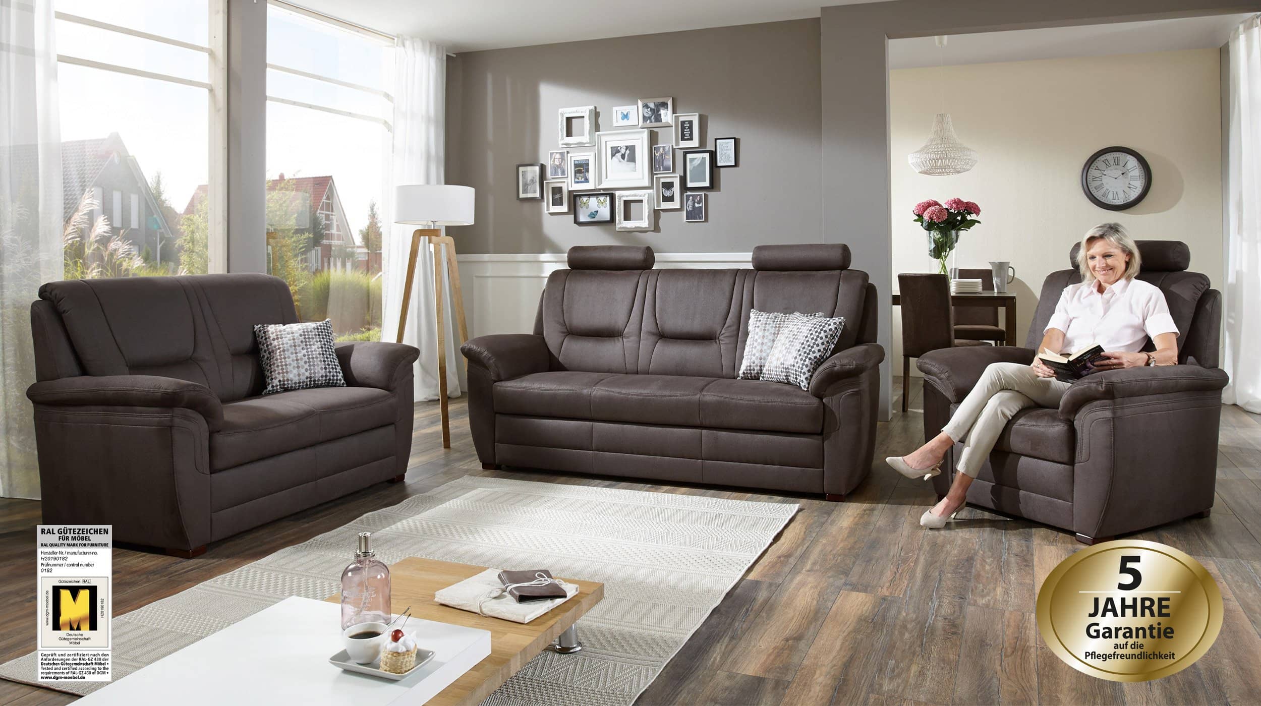 Couchliebe® Wohnlandschaft planbar - nougat - Premium Version A+ - HERMASO