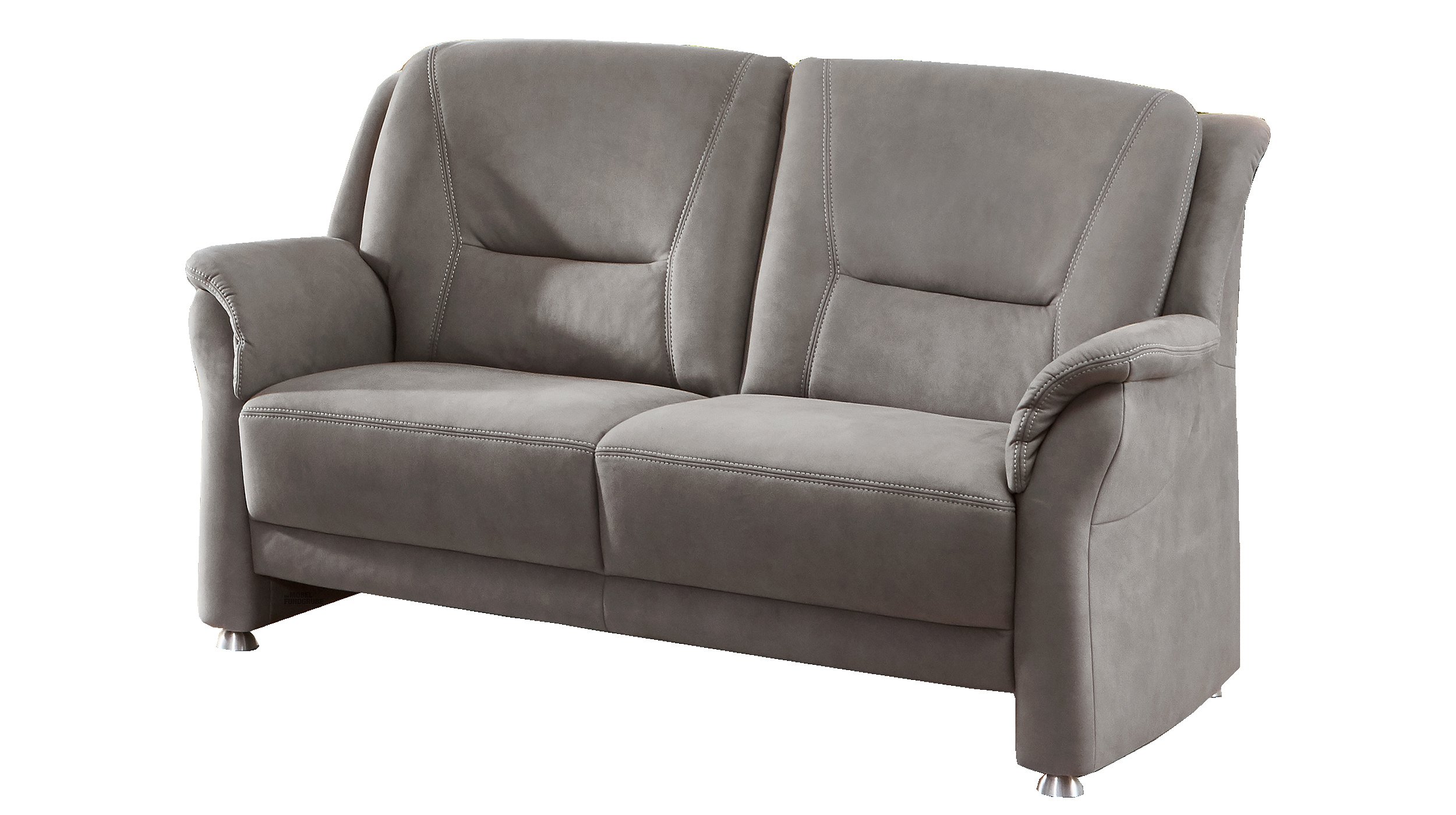 Einzelsofa 2-Sitzer grau 146 cm Federkern - LIGERO Einzelsofa 2-Sitzer grau 146 cm Federkern - LIGERO
