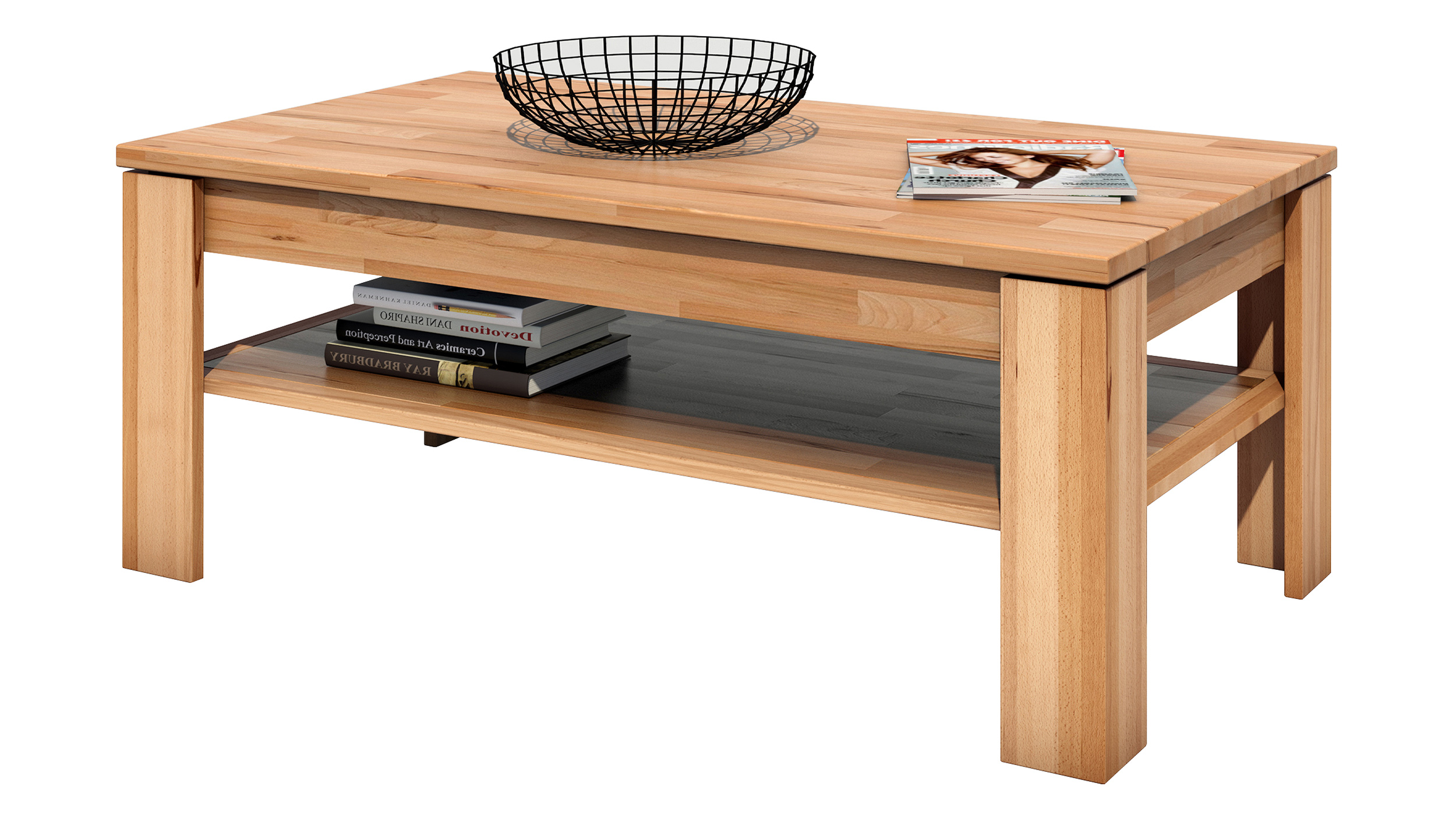 Couchtisch Kernbuche geölt teilmassiv 110 x 65 cm - FREYJA Couchtisch Kernbuche geölt teilmassiv 110 x 65 cm - FREYJA