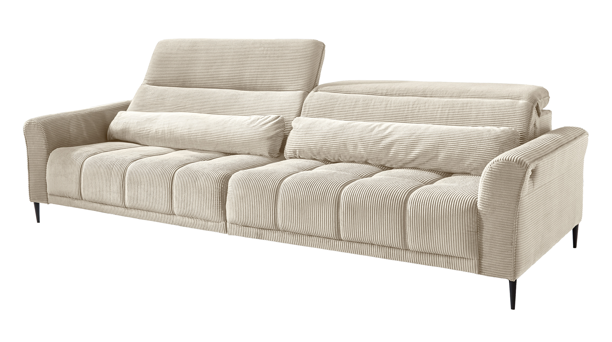 Big Sofa Cord beige - 280 cm - Nosagunterfederung - LOGAN Big Sofa Cord beige - 280 cm - Nosagunterfederung - LOGAN