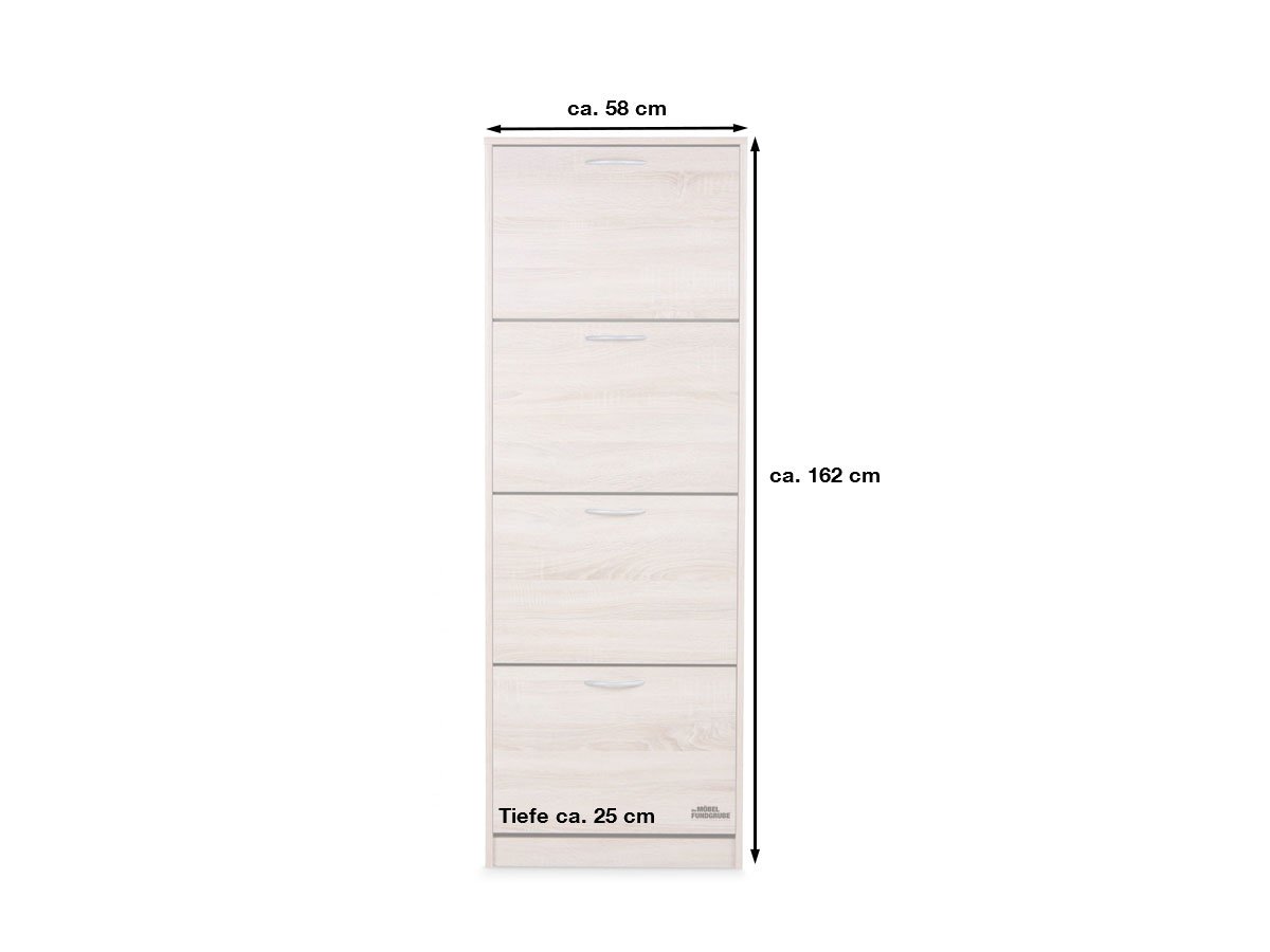 Schuhschrank Sonoma Eiche 58 x 162 cm - MAINZ