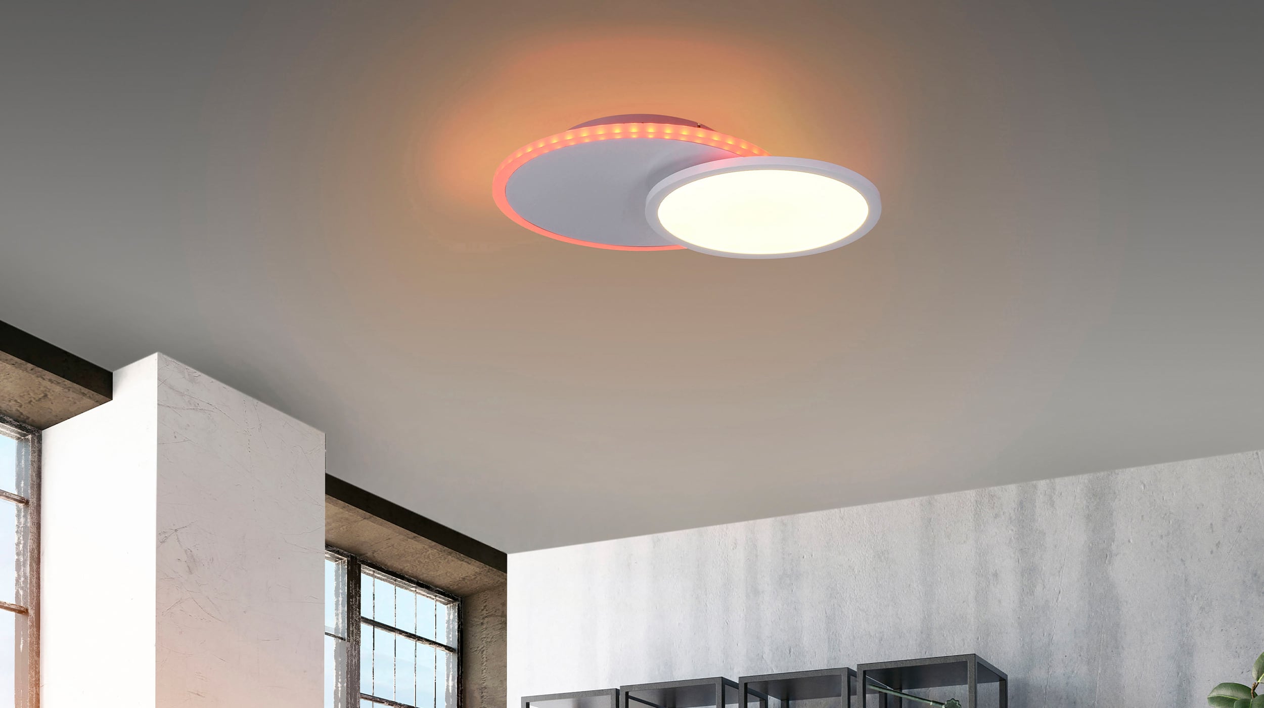 Deckenleuchte LED weiß 33 cm RGB-Farbwechsel - MADINA