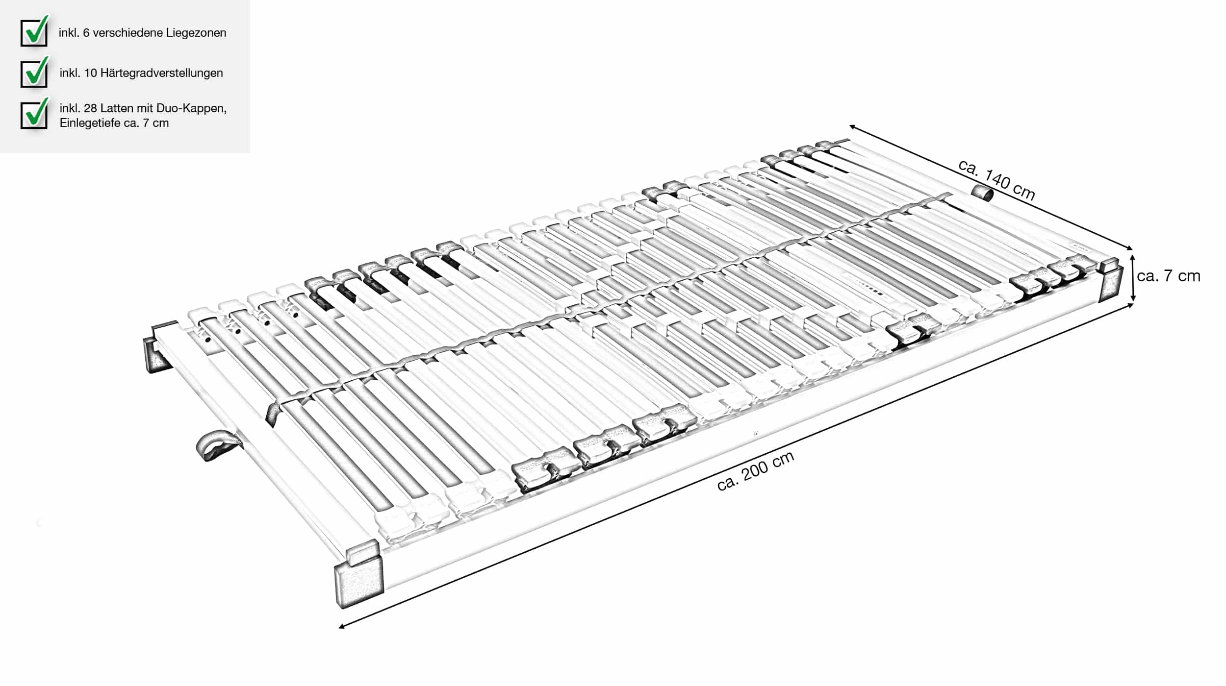 Lattenrost 140 x 200 cm NV - MAXXIMUS