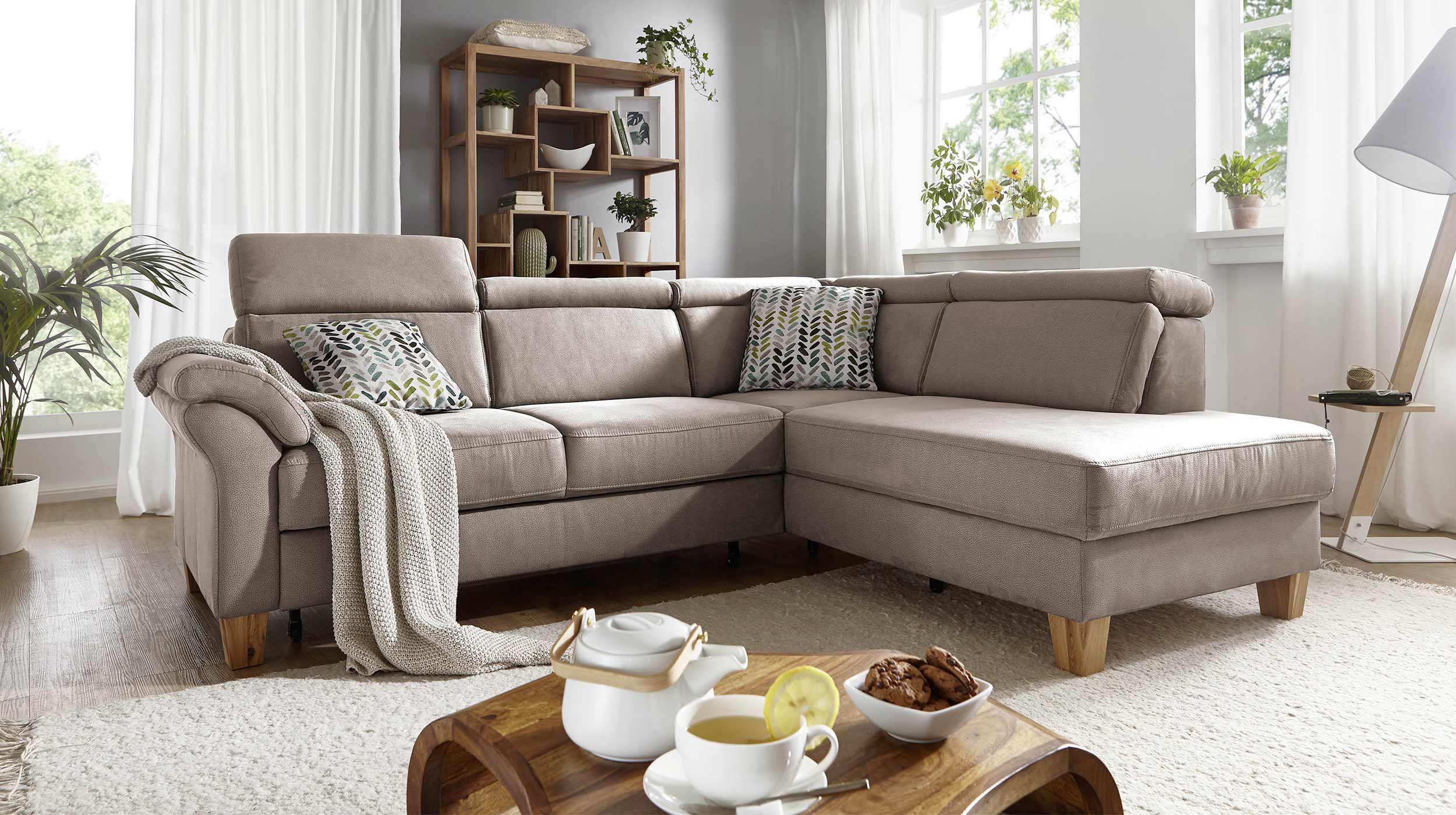 Ecksofa 275 cm grau - Sofaprogramm - Premium Version - ARNGAST
