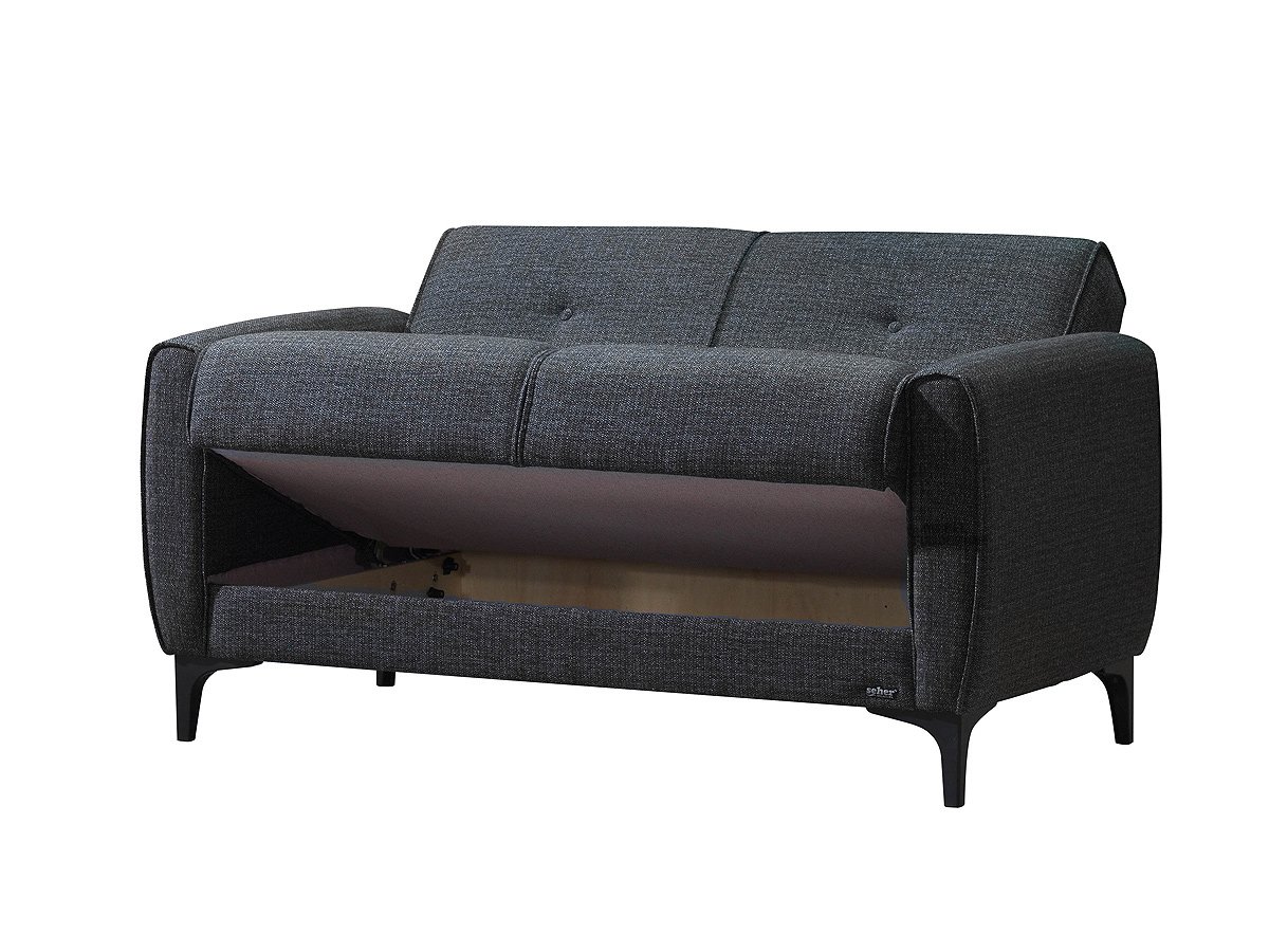 Einzelsofa 2-Sitzer anthrazit 138 cm Schlaffunktion - SAHIN