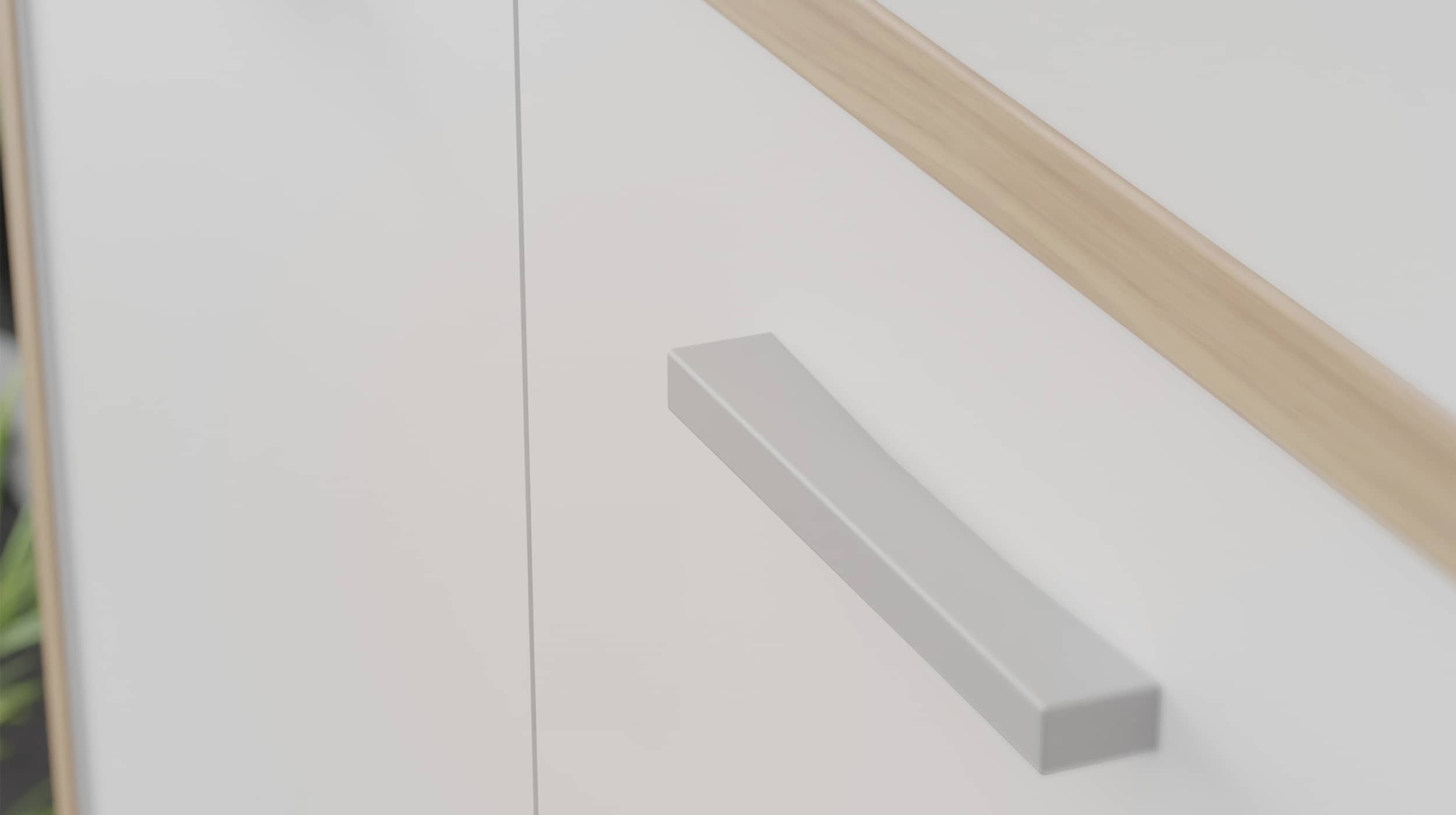 Mehrzweckschrank Artisan Eiche - weiß 226 cm - KEFLAVIK