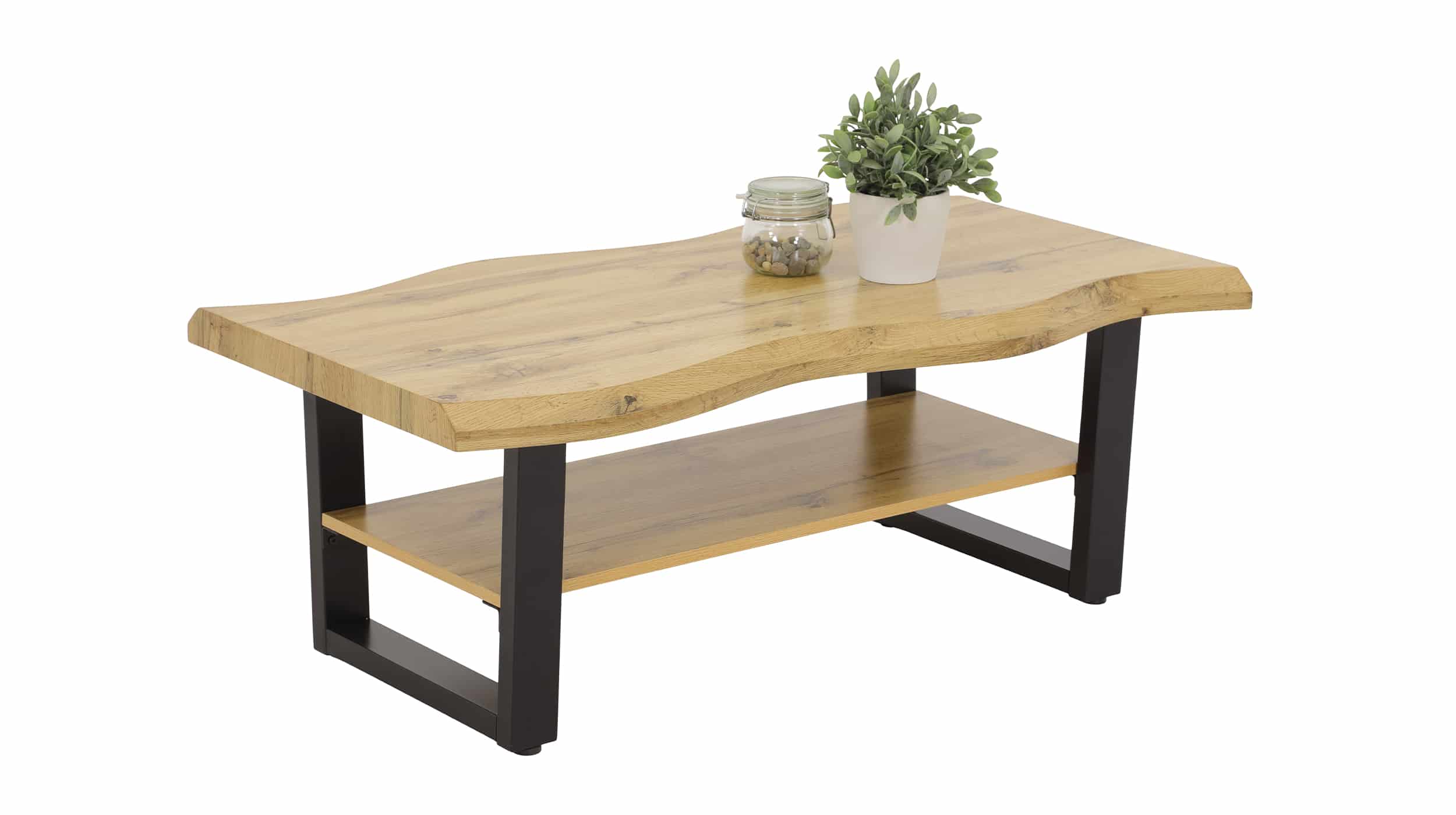 Couchtisch Baumkantentisch 110 x 60 cm Wildeiche - GABRION Couchtisch Baumkantentisch 110 x 60 cm Wildeiche - GABRION