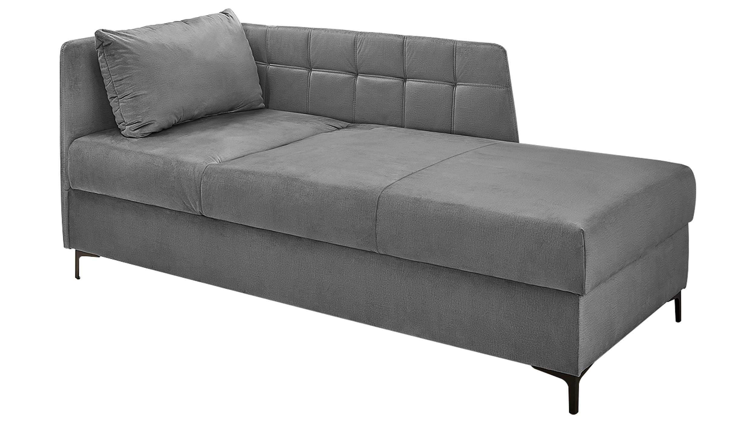 Einzelsofa 207 cm Recamiere Sofa grau - MARIE Einzelsofa 207 cm Recamiere Sofa grau - MARIE