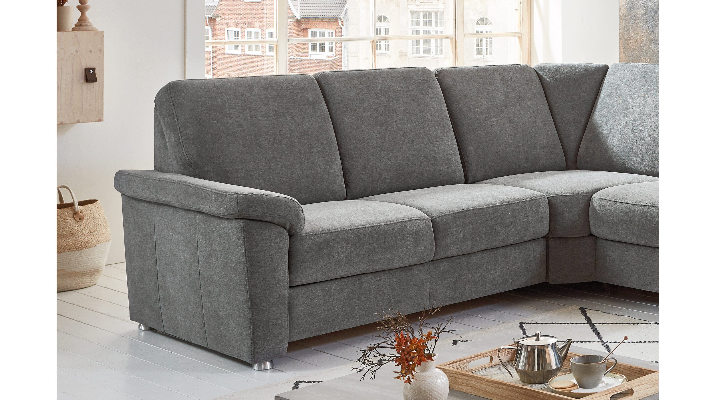 Couchliebe® Wohnlandschaft planbar - charly grey - Basis Version - TRIEST