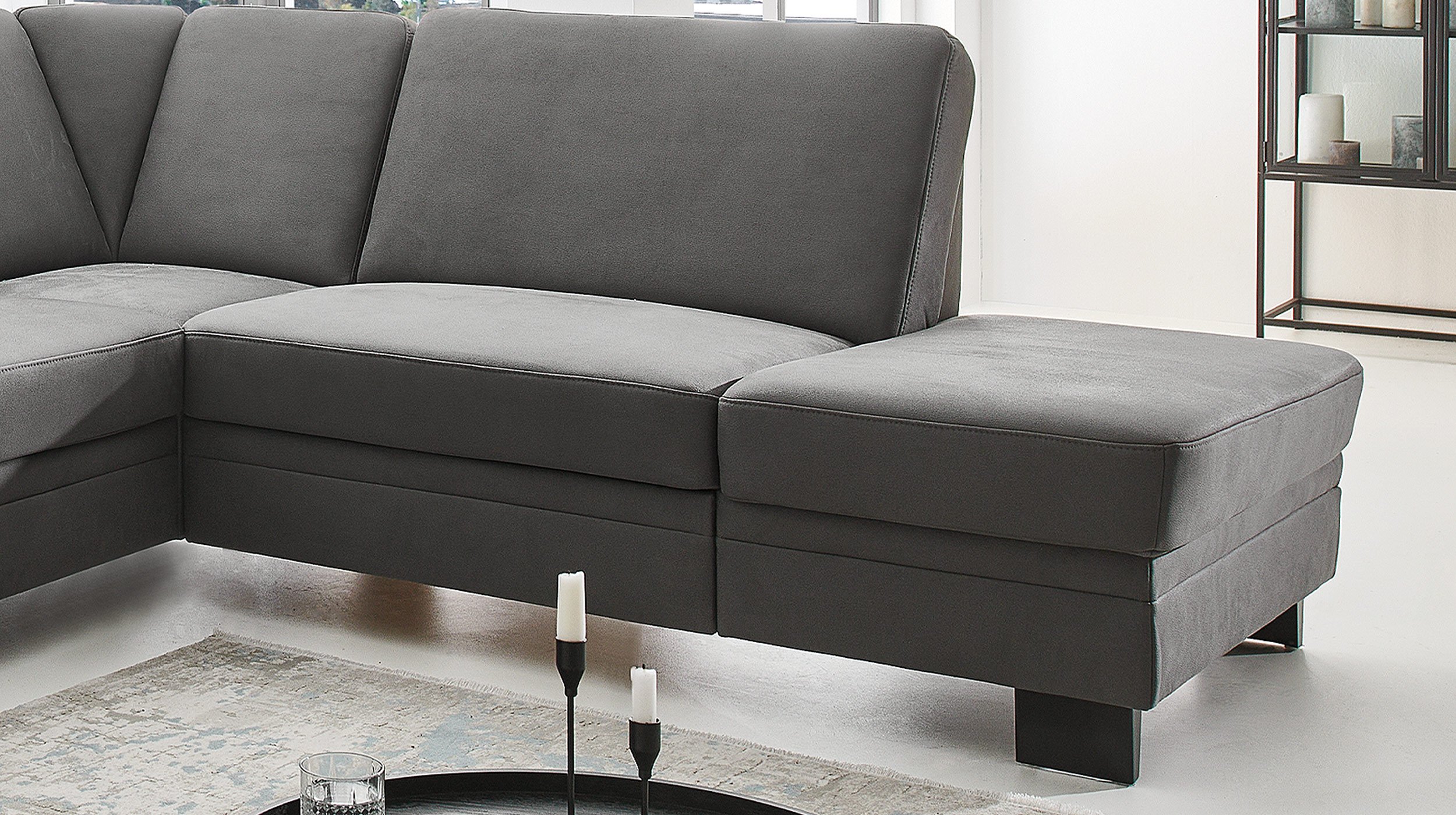 Couchliebe® Wohnlandschaft planbar - anthrazit - Basis Version - CINCINATTI