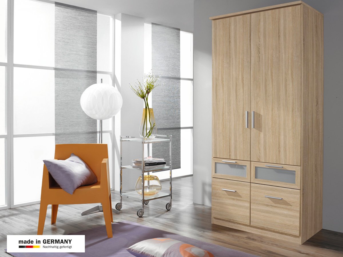 Kleiderschrank Sonoma Eiche 91 cm 2-türig - BOCHUM