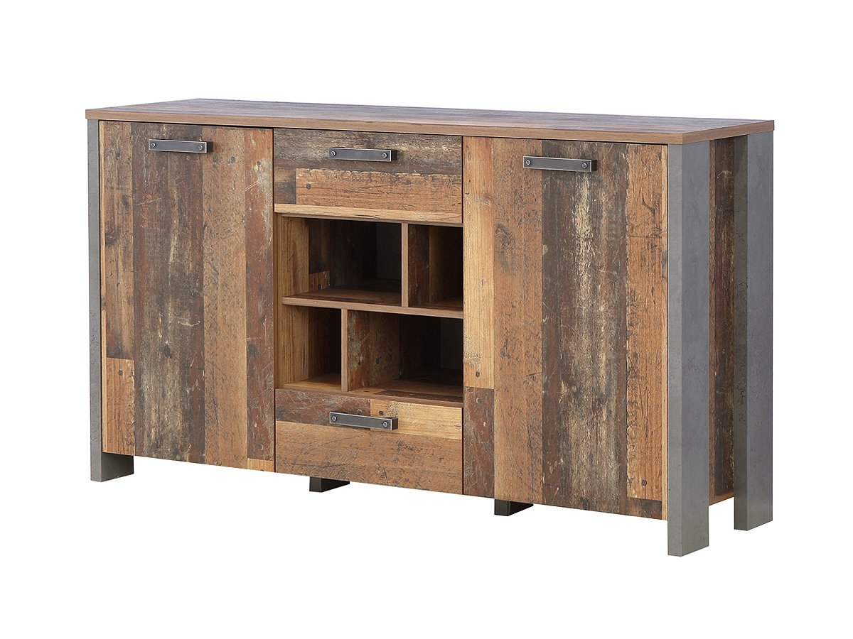 Kommode Old Wood Vintage - Betonoptik 156 cm - CLIF Kommode Old Wood Vintage - Betonoptik 156 cm - CLIF
