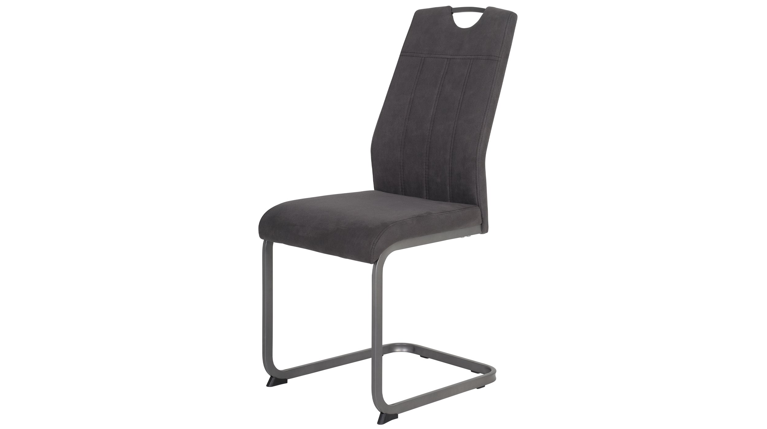 Schwingstuhl anthrazit Freischwinger Microfaser - CHRISTINA Schwingstuhl anthrazit Freischwinger Microfaser - CHRISTINA