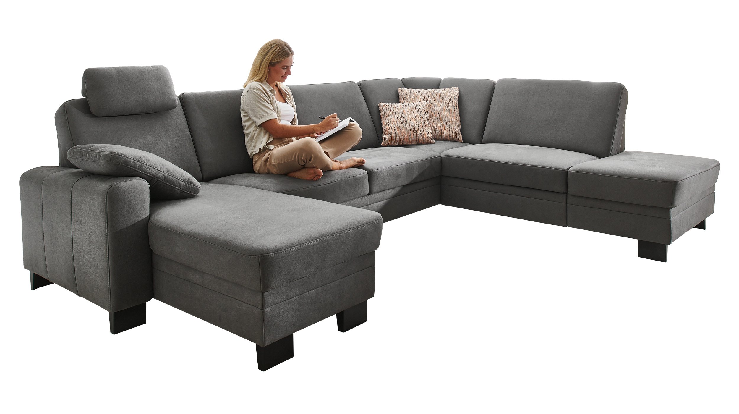 Couchliebe® Wohnlandschaft planbar - anthrazit - Premium Version - CINCINATTI Couchliebe® Wohnlandschaft planbar - anthrazit - Premium Version - CINCINATTI