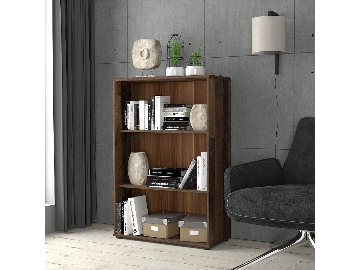 Bücherregal Standregal Old Wood Höhe 111 cm - TEMPRA