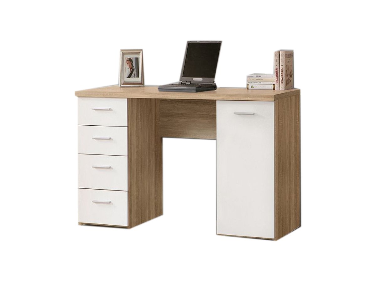 Computerschreibtisch Sonoma Eiche/weiß 145 cm - NET Computerschreibtisch Sonoma Eiche/weiß 145 cm - NET