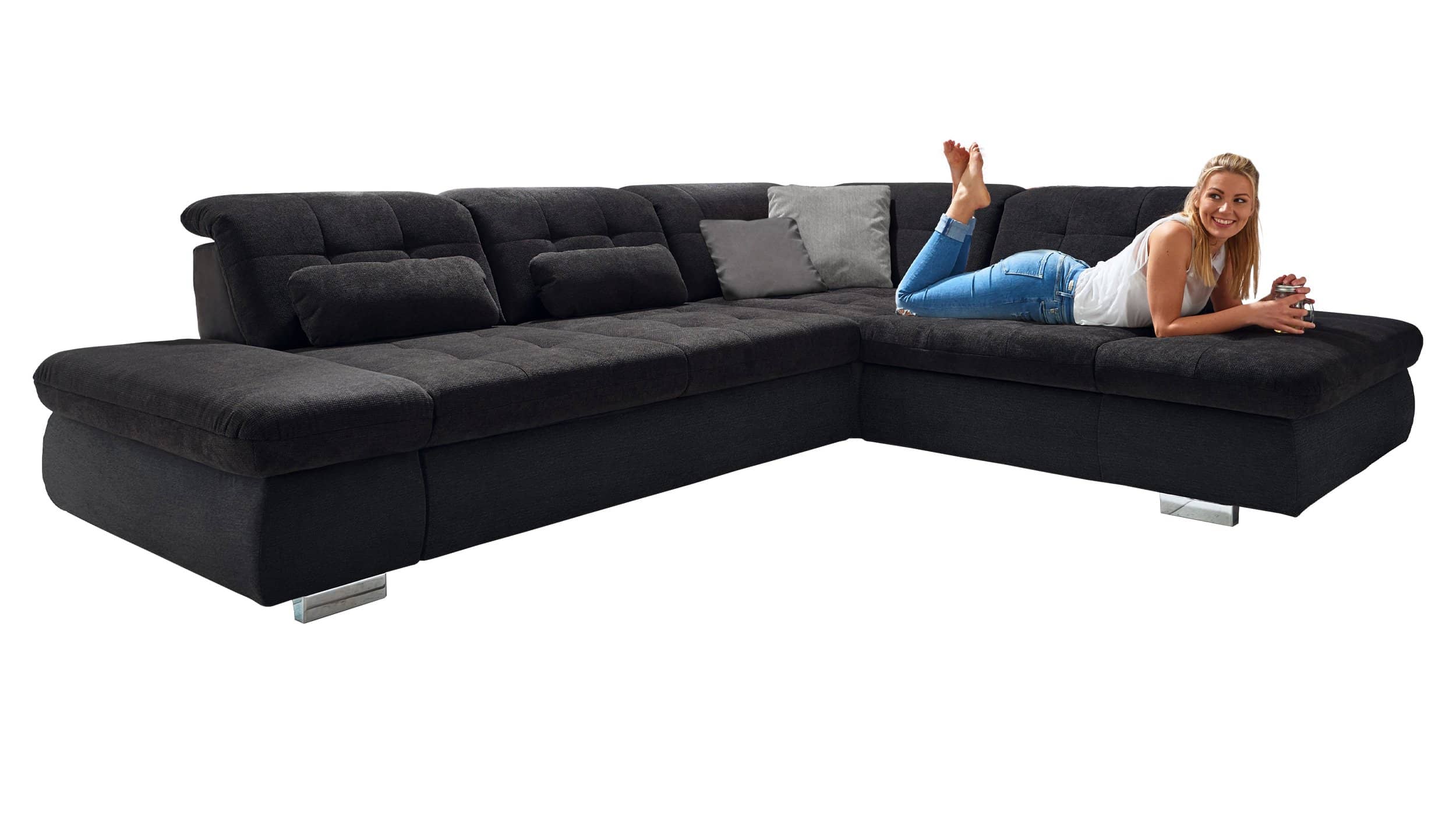 Couchliebe® Wohnlandschaft planbar - schwarz - Basis Version - VITTORIA Couchliebe® Wohnlandschaft planbar - schwarz - Basis Version - VITTORIA