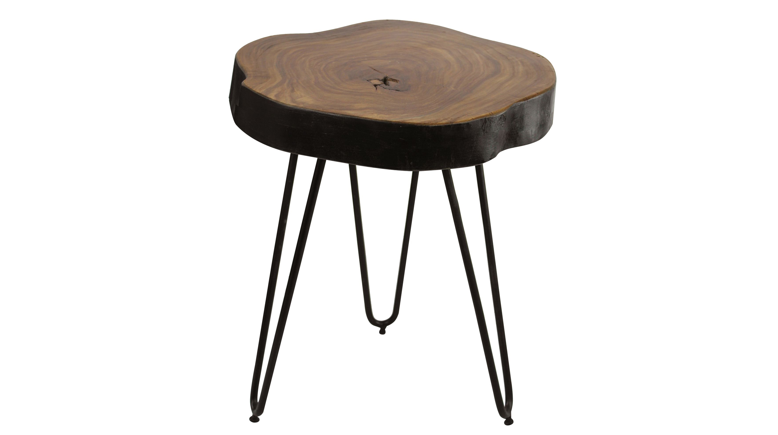 Beistelltisch Sheesham massiv gebeizt - rund - 35 x 46 cm - SKIVA Beistelltisch Sheesham gebeizt massiv rund 35 x 35 x 46 cm - SKIVA