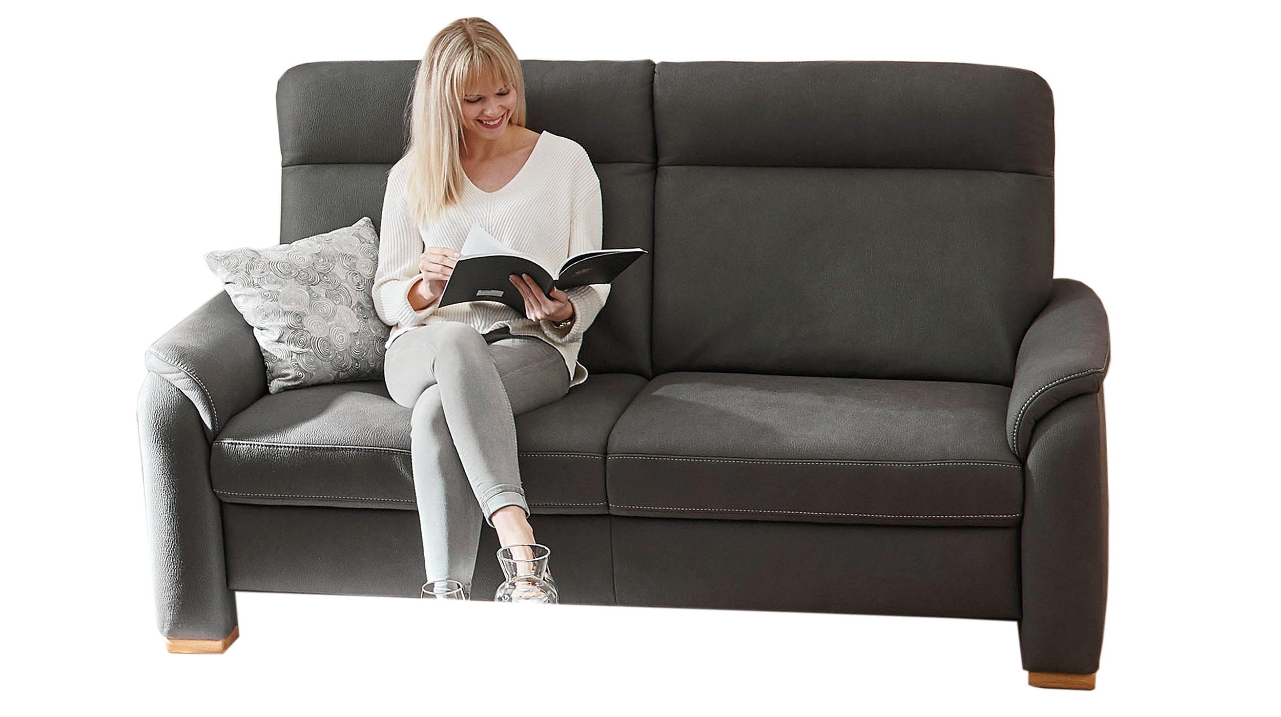 Couchliebe® Einzelsofa 2,5 Sitzer planbar - anthrazit - Premium Version - PENELOPE Couchliebe® Einzelsofa 2,5 Sitzer planbar - anthrazit - Premium Version - PENELOPE