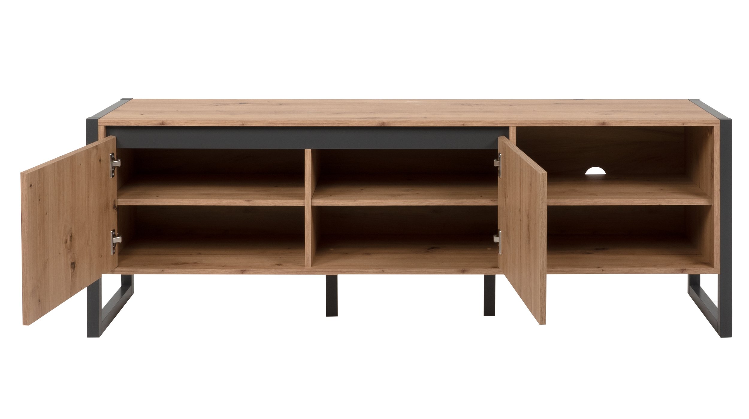TV - Lowboard 160 cm Artisan Eiche - anthrazit - DENVER