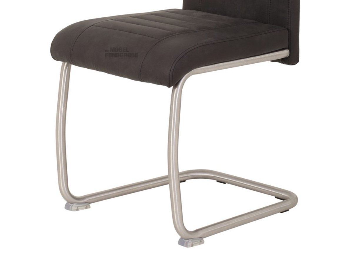 Schwingstuhl anthrazit Freischwinger Microfaser - ULLA