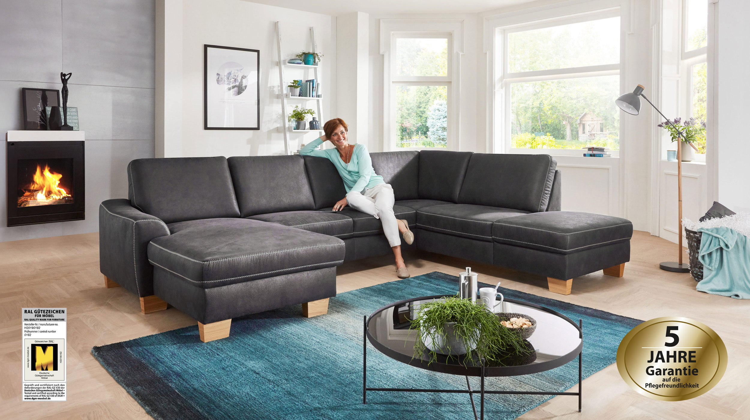 Couchliebe® Wohnlandschaft planbar - anthrazit - Basis Version - STICK