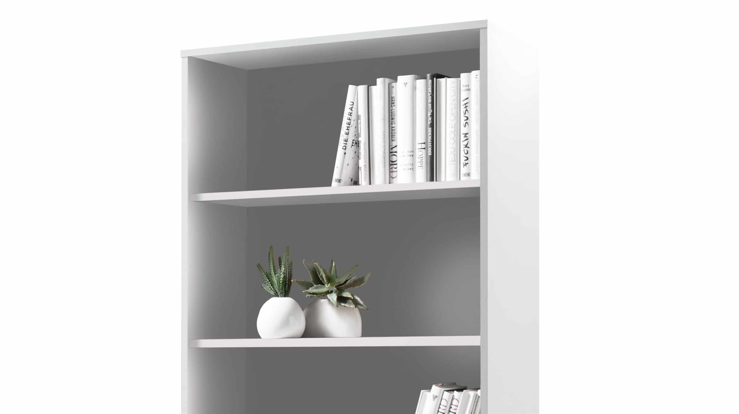 Bücherregal Standregal weiß 80 x 216 cm - PRONTO